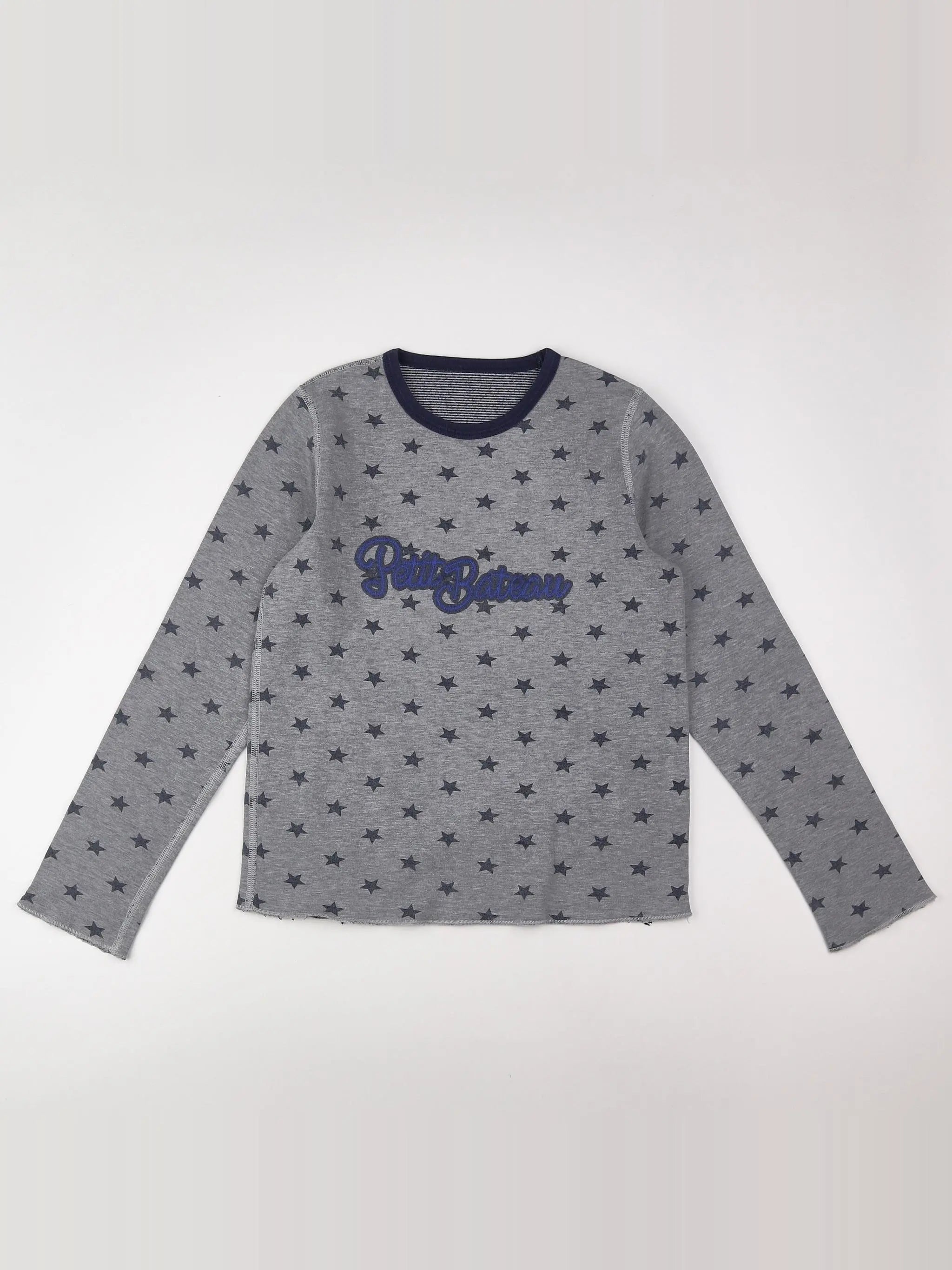 Petit Bateau - tee-shirt gris - 12 ans