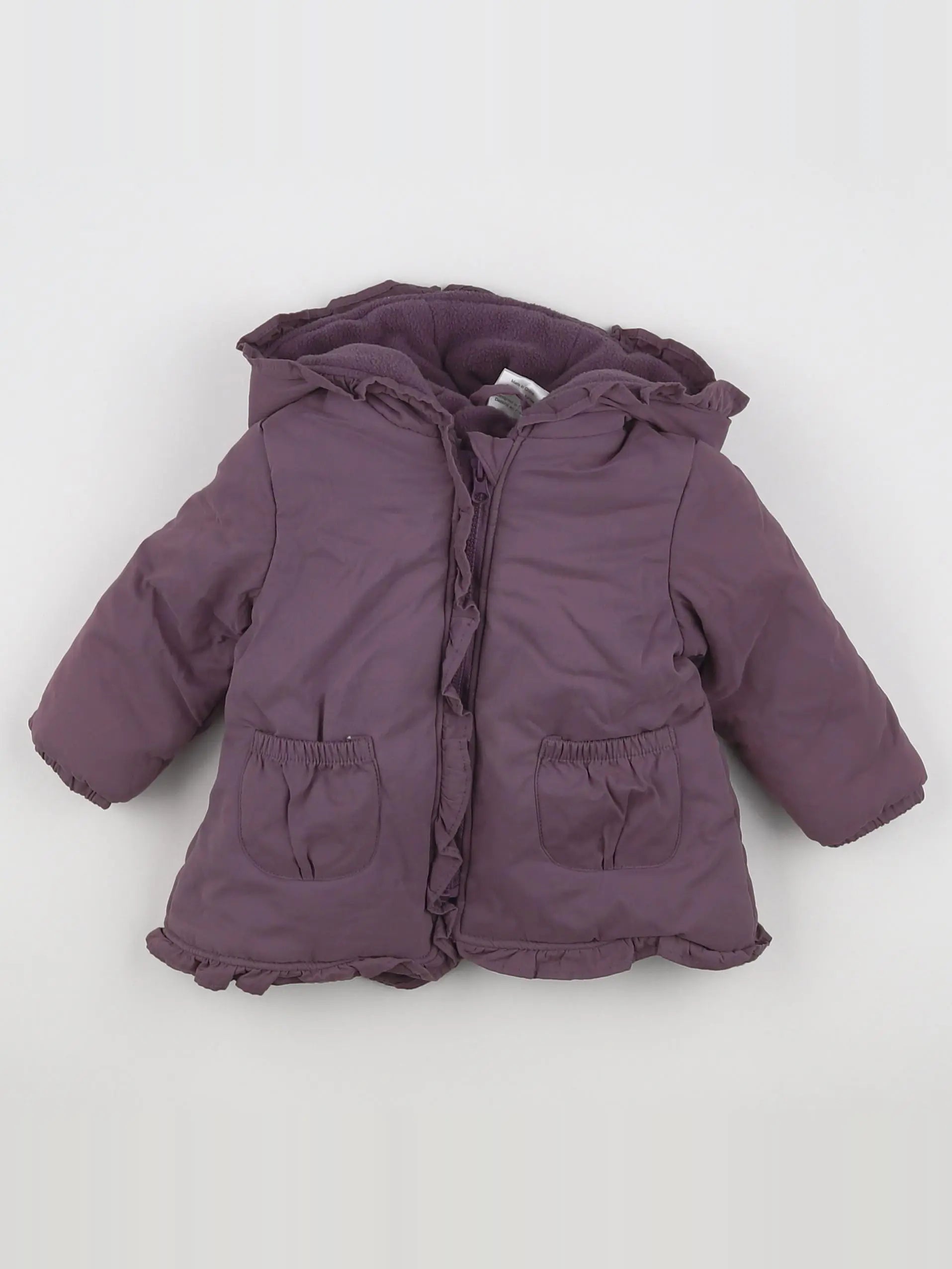 La Redoute - manteau violet - 3 mois