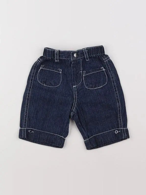 La Redoute - pantacourt bleu - 3 mois