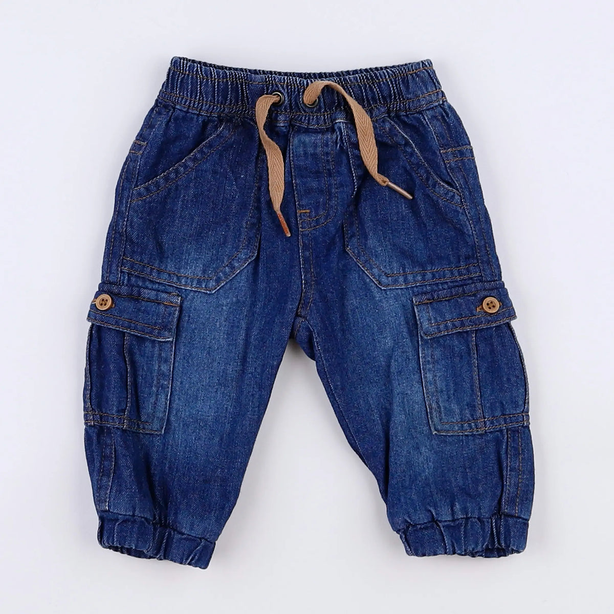 Vertbaudet - jean doublé bleu - 3 mois