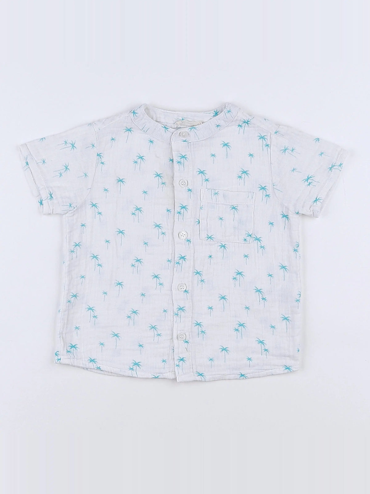 Little Cigogne - chemise blanc, bleu - 12 mois
