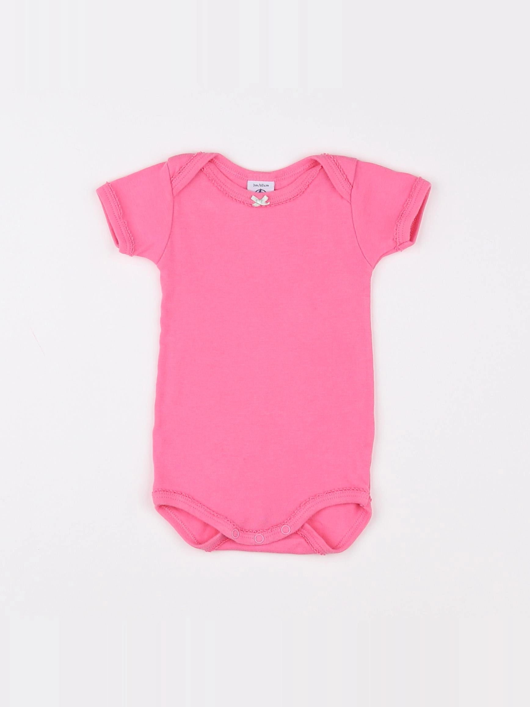 Petit Bateau - body rose - 3 mois