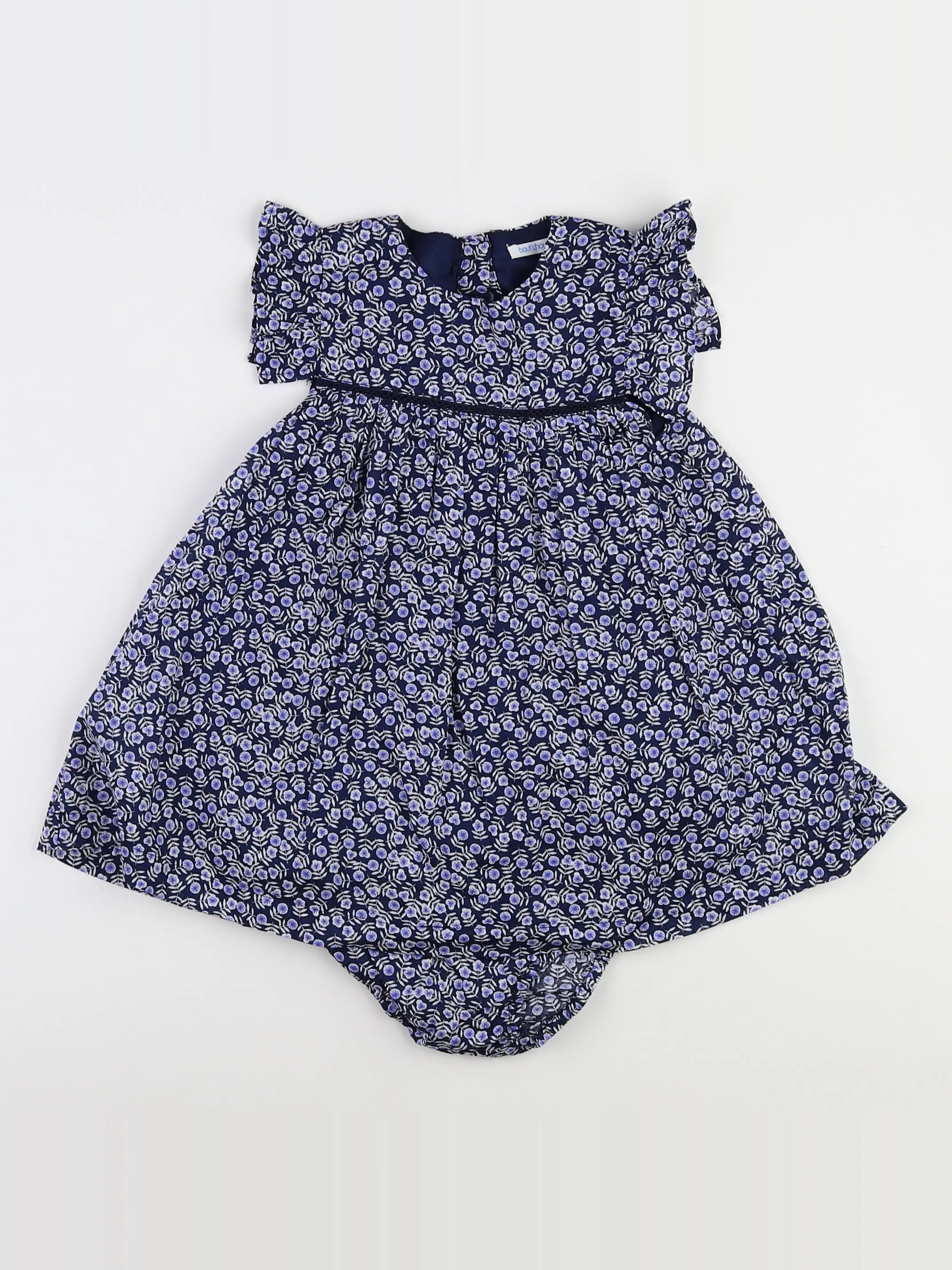 Boutchou - robe bleu, blanc - 18 mois