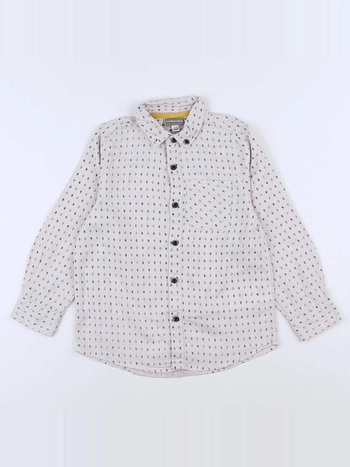 Vertbaudet - chemise beige - 6 ans