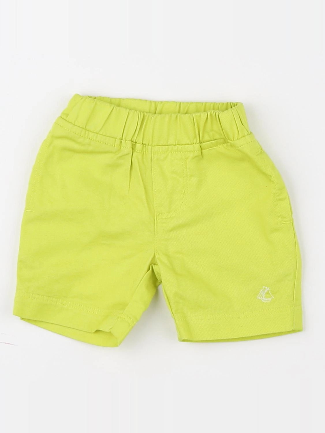 Petit Bateau - short jaune fluo - 3 mois