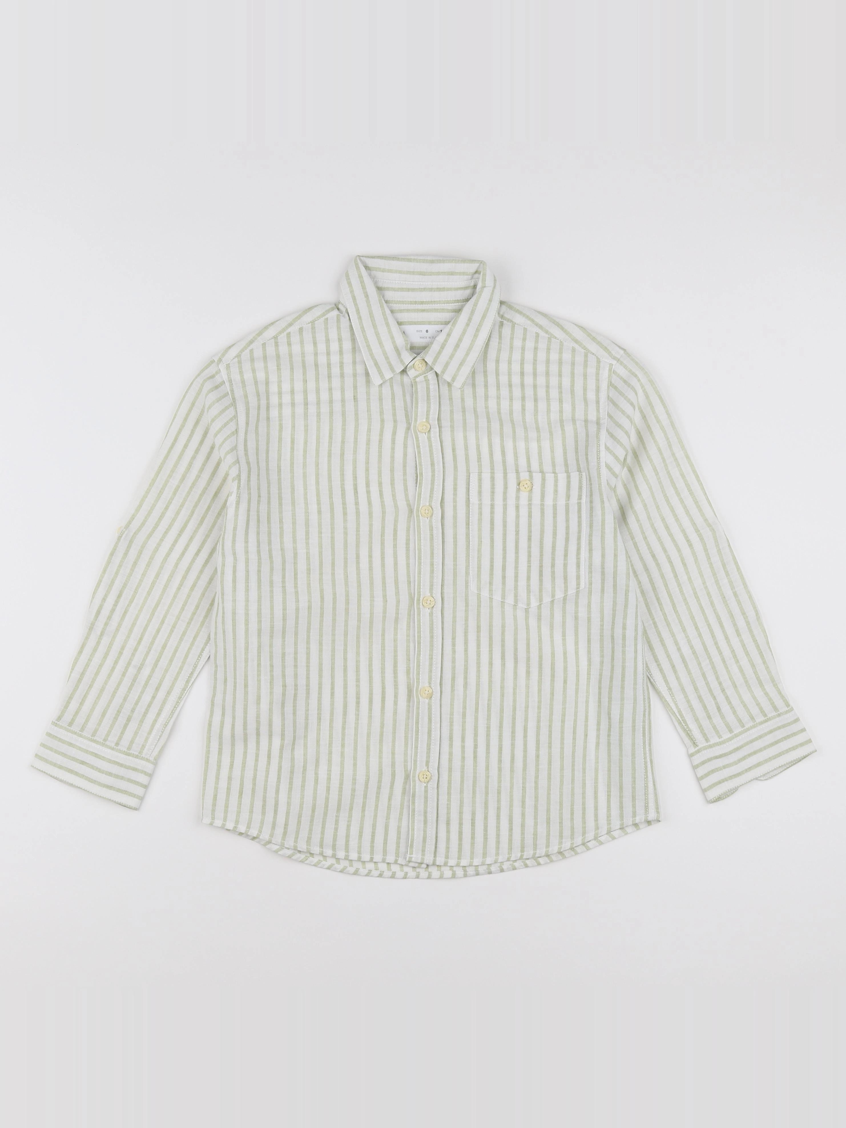 Zara - chemise blanc, vert - 6 ans