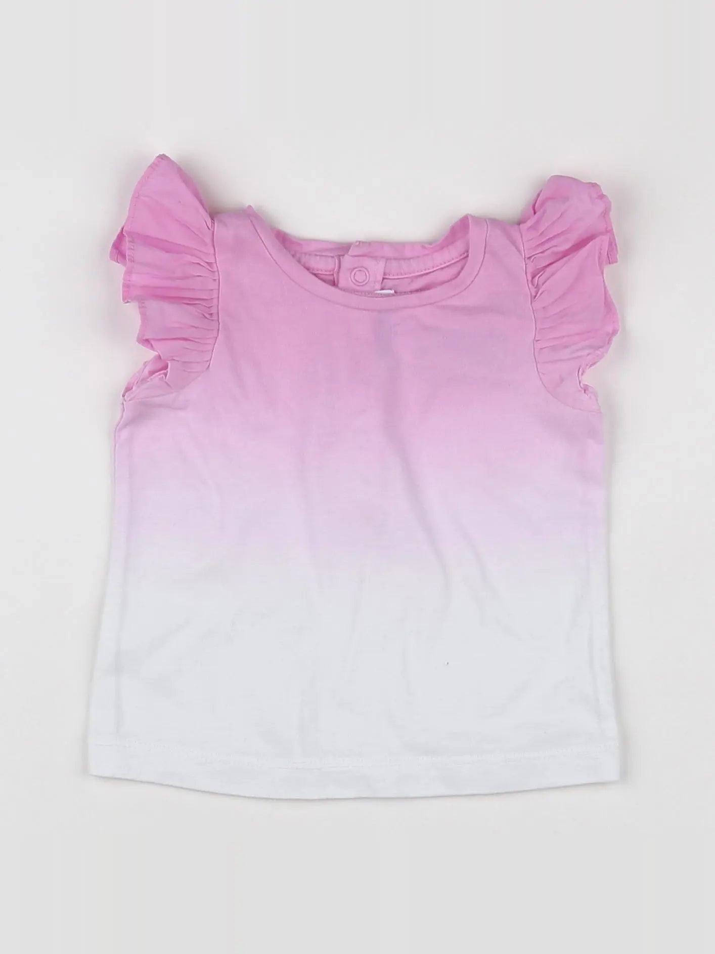 Jacadi - tee-shirt blanc, rose - 6 mois