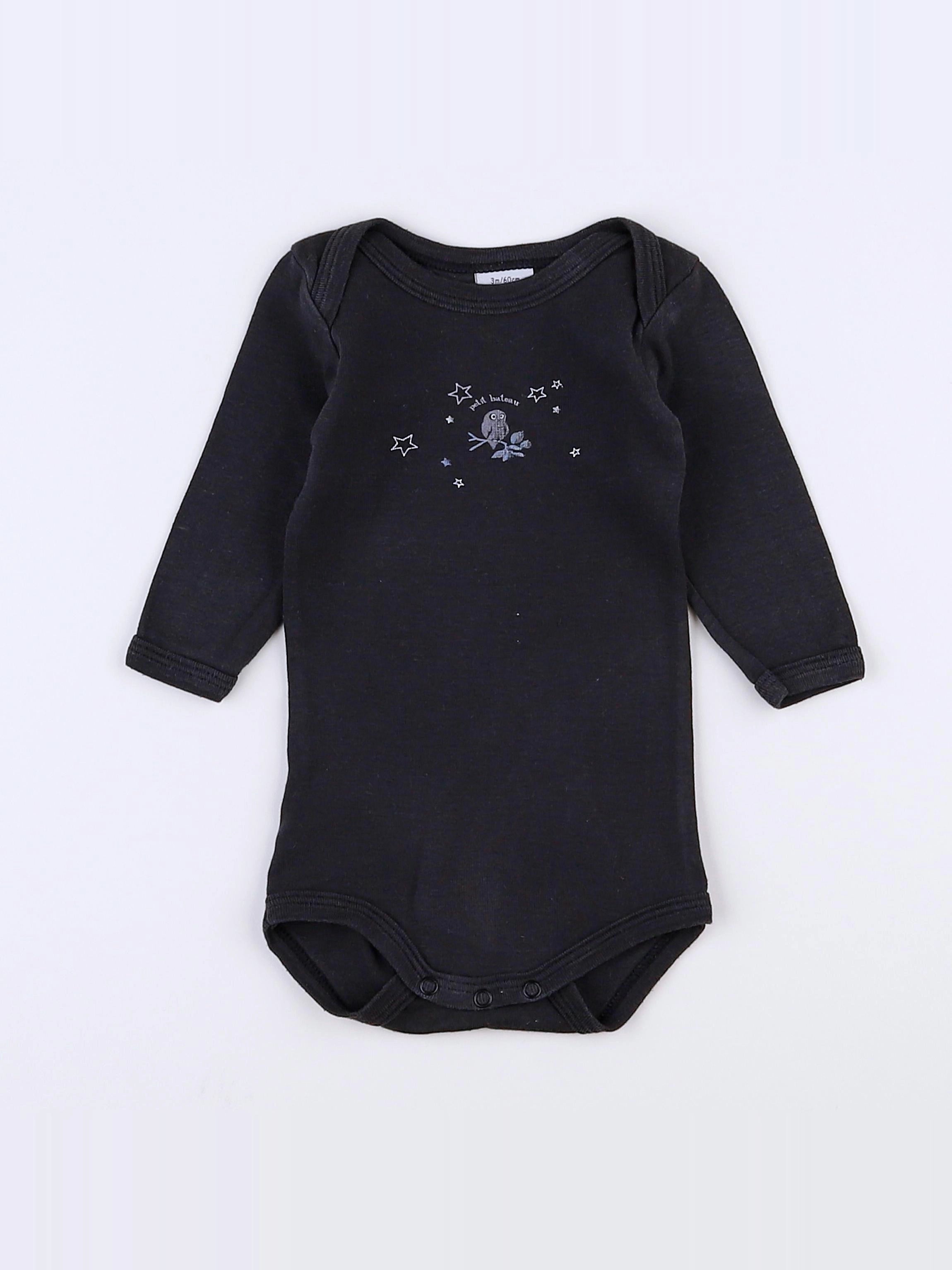 Petit Bateau - body gris - 3 mois