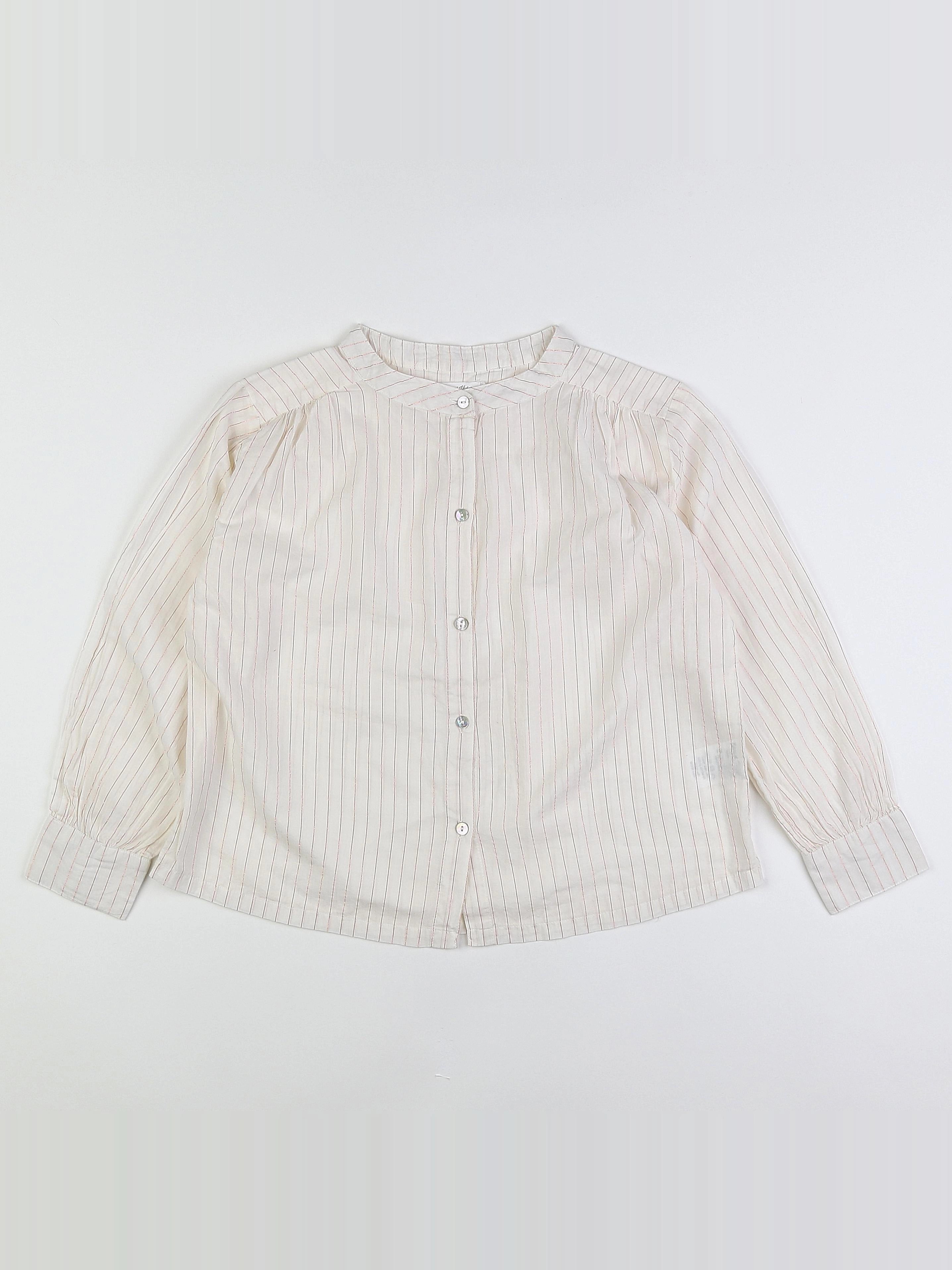 Eden & Victor - blouse blanc, rose - 10 ans