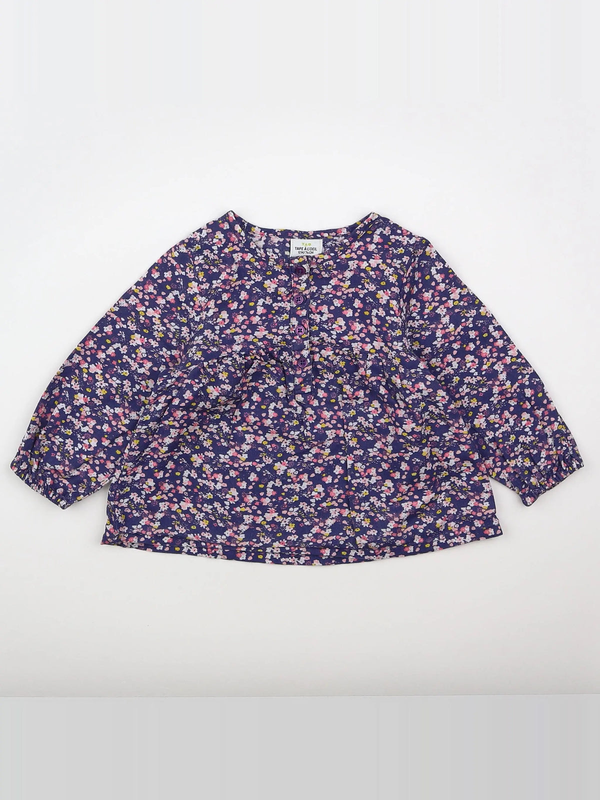 Tape à l'oeil - blouse violet - 12 mois