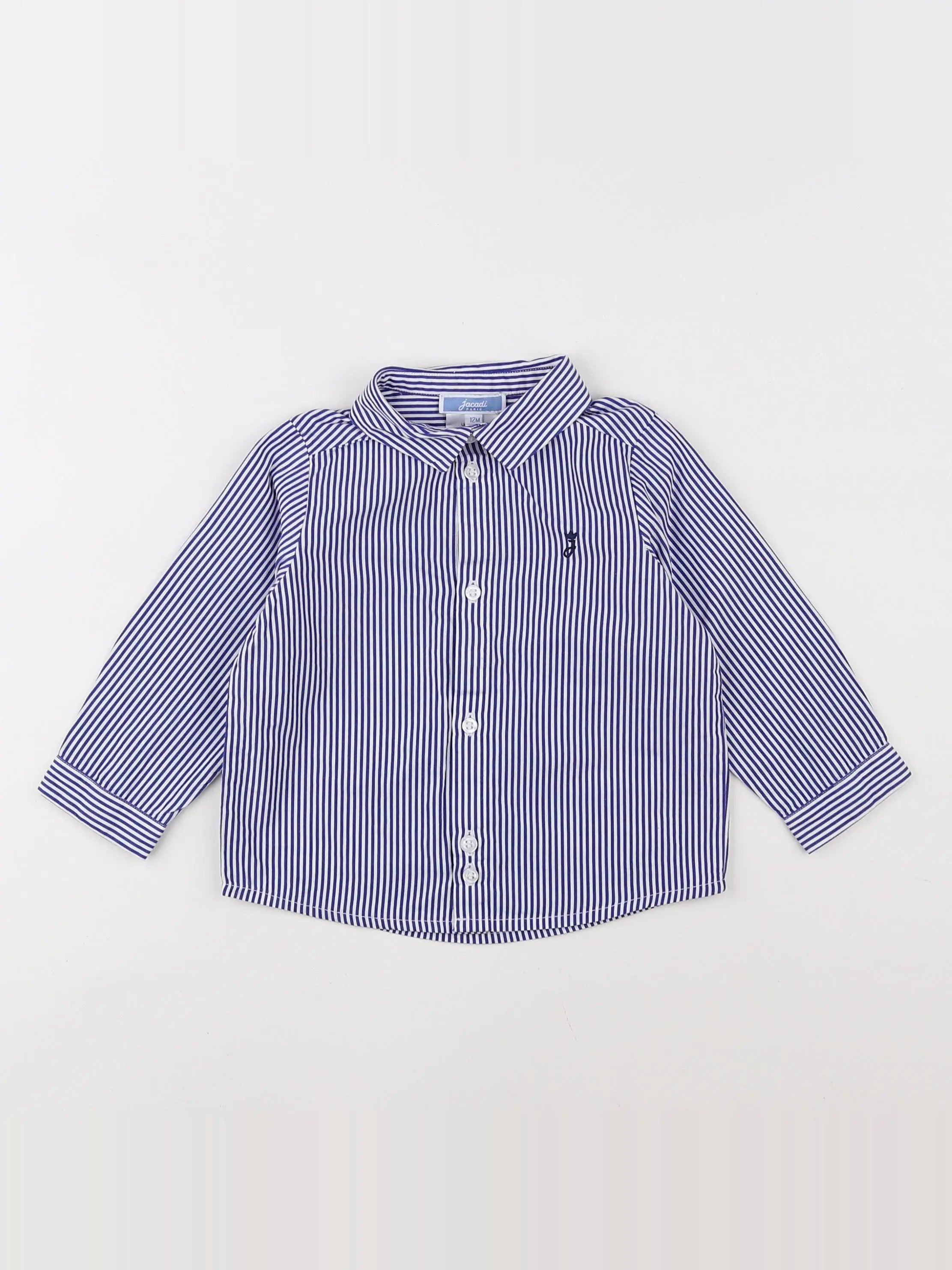 Jacadi - chemise bleu, blanc - 12 mois