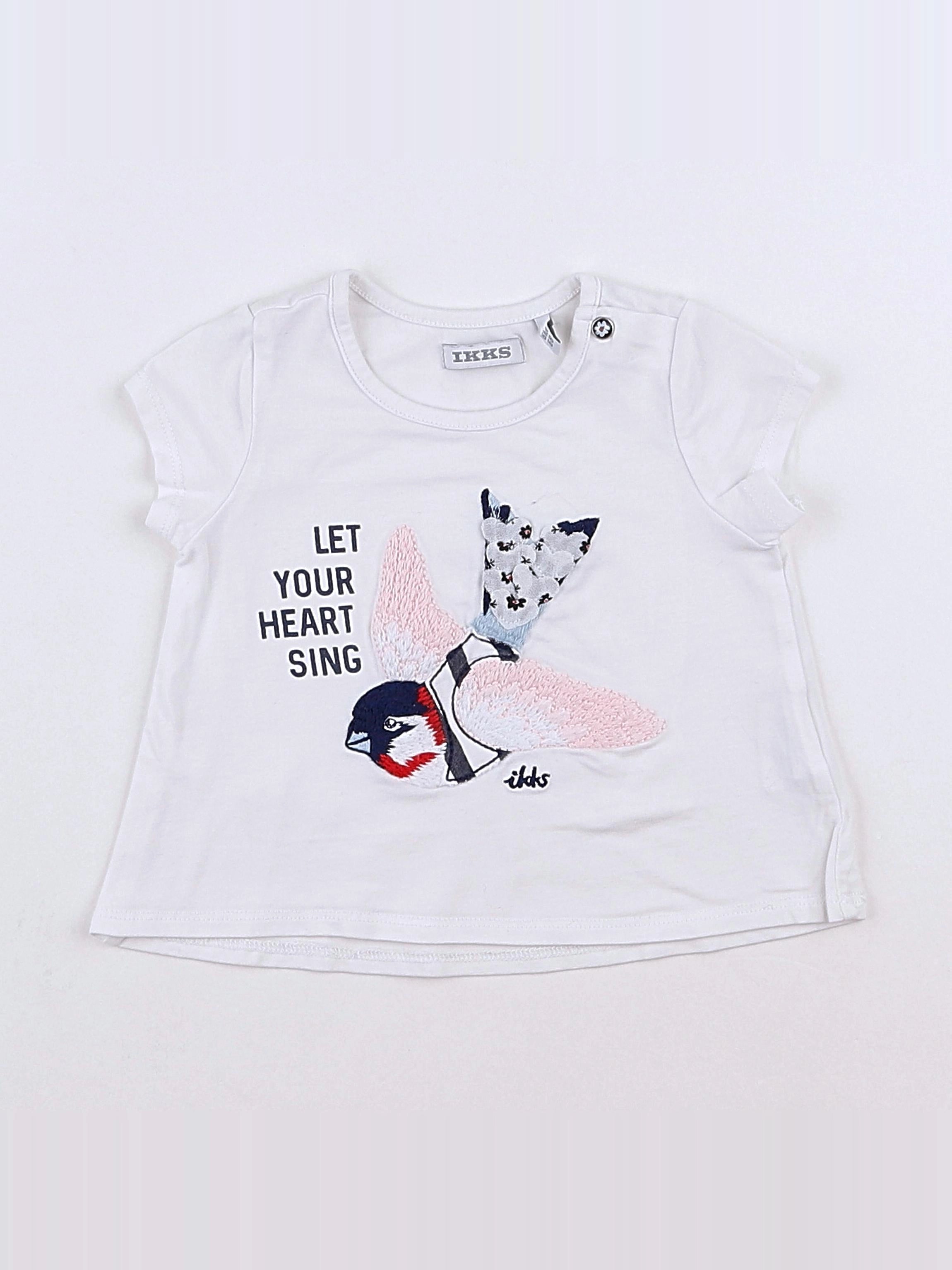 IKKS - tee-shirt blanc - 6 mois