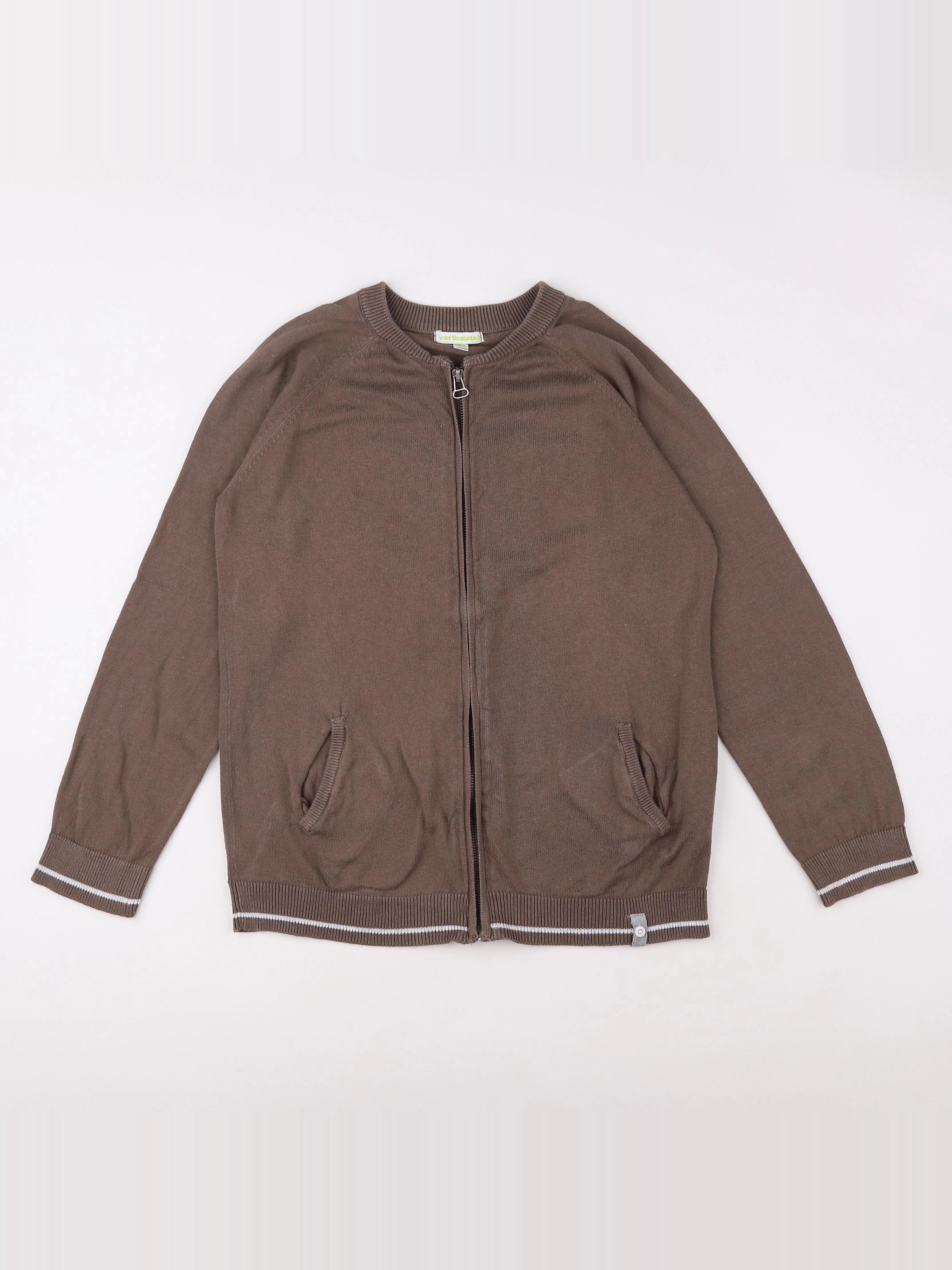 Vertbaudet - gilet marron - 12 ans