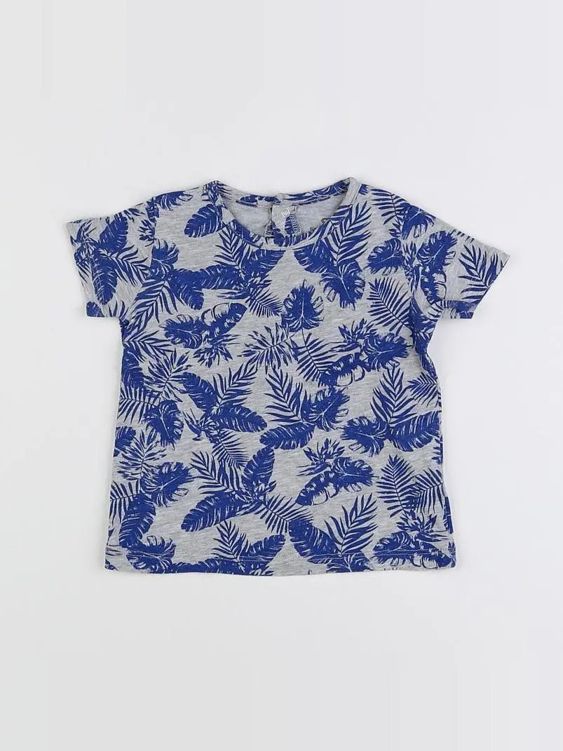 La Redoute - tee-shirt bleu, gris - 6 mois