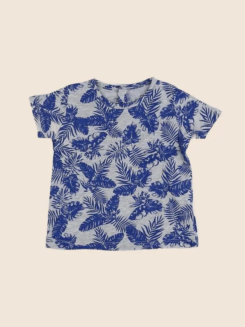 La Redoute - tee-shirt bleu, gris - 6 mois