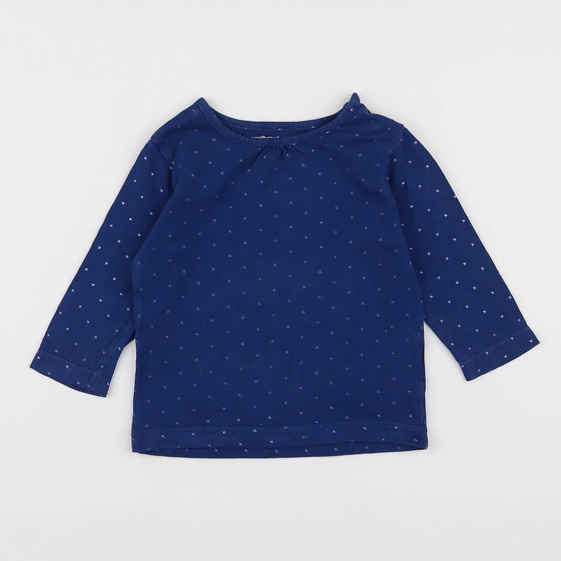 Vertbaudet - tee-shirt bleu - 9 mois