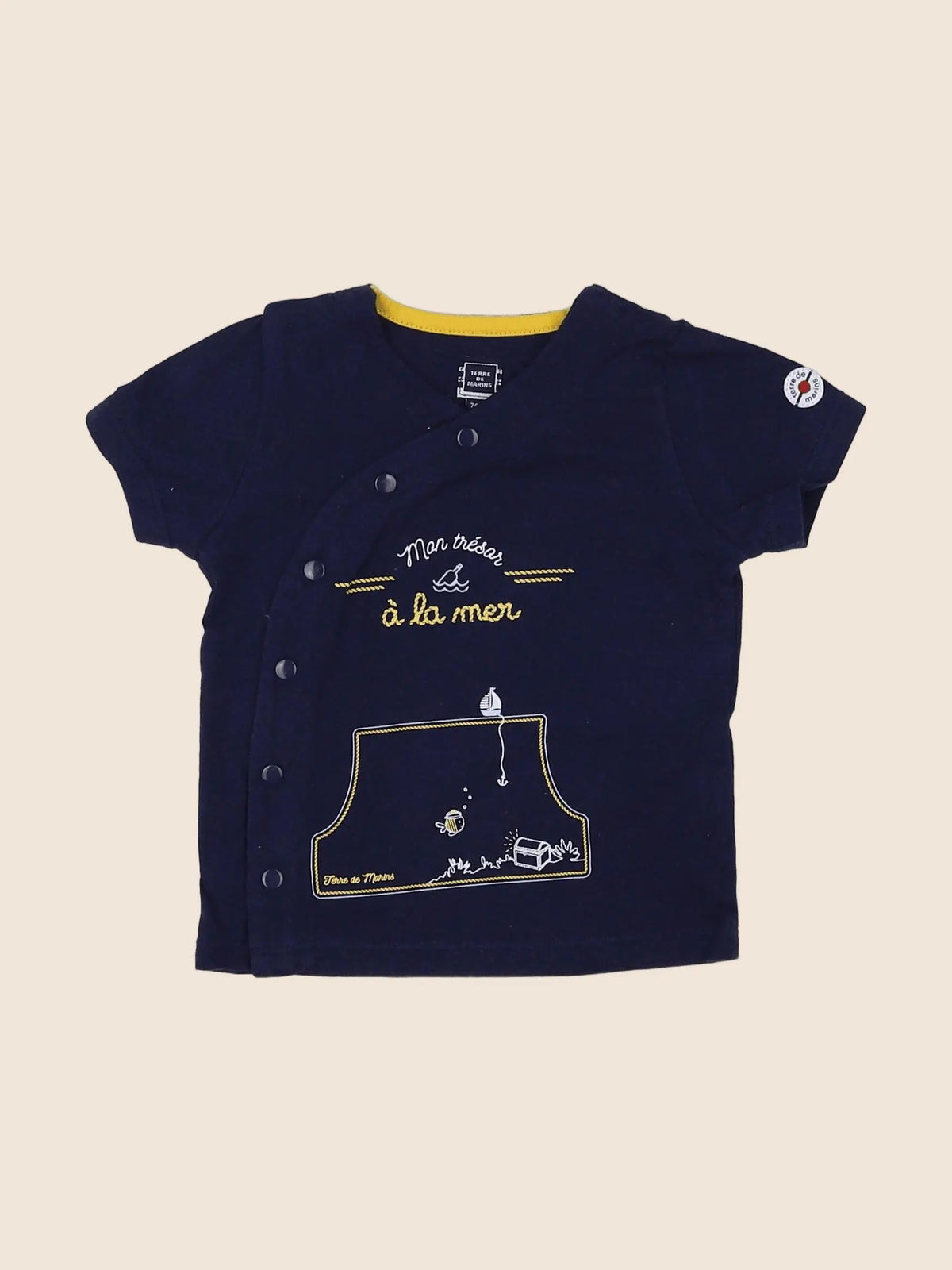 Terre de marins - tee-shirt bleu - 12 mois
