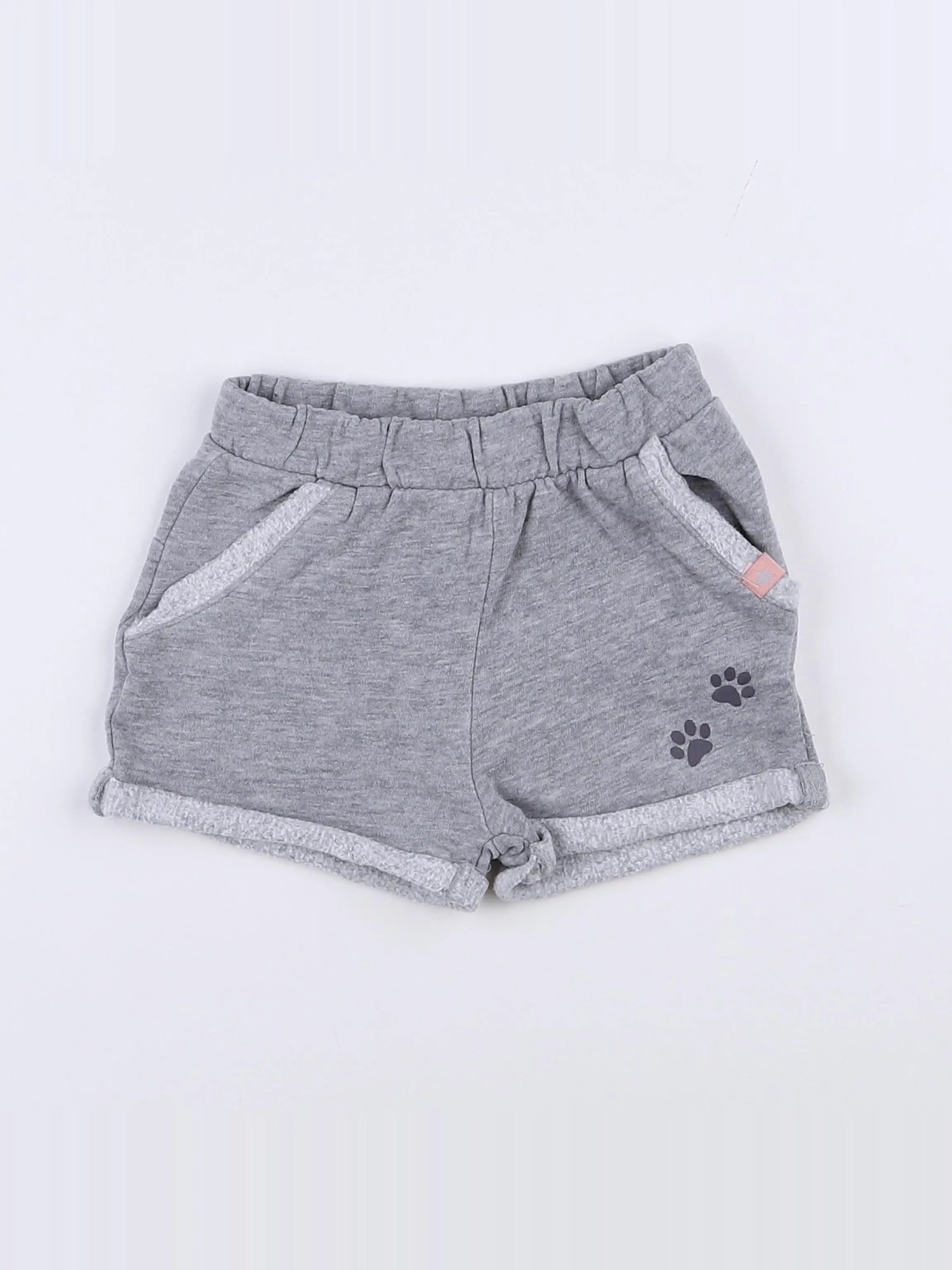 Vertbaudet - short gris - 9 mois