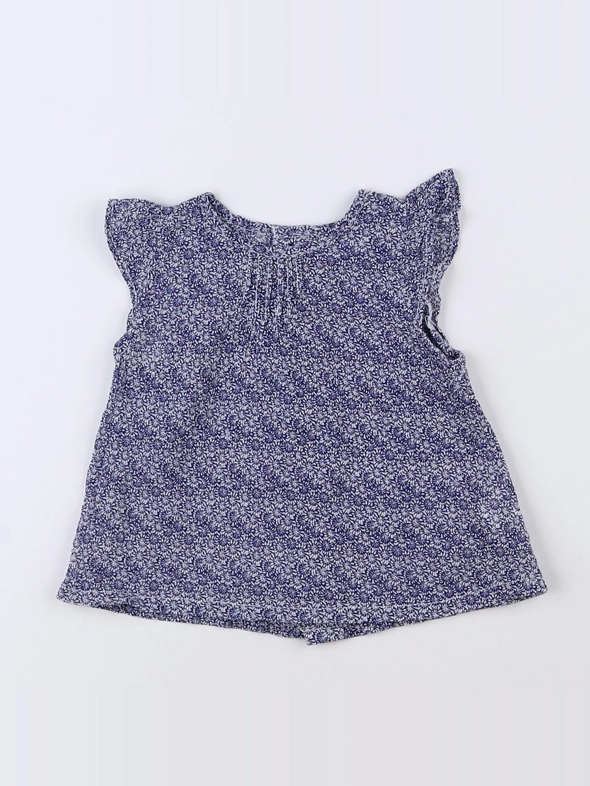 Boutchou - blouse blanc, bleu - 3 mois