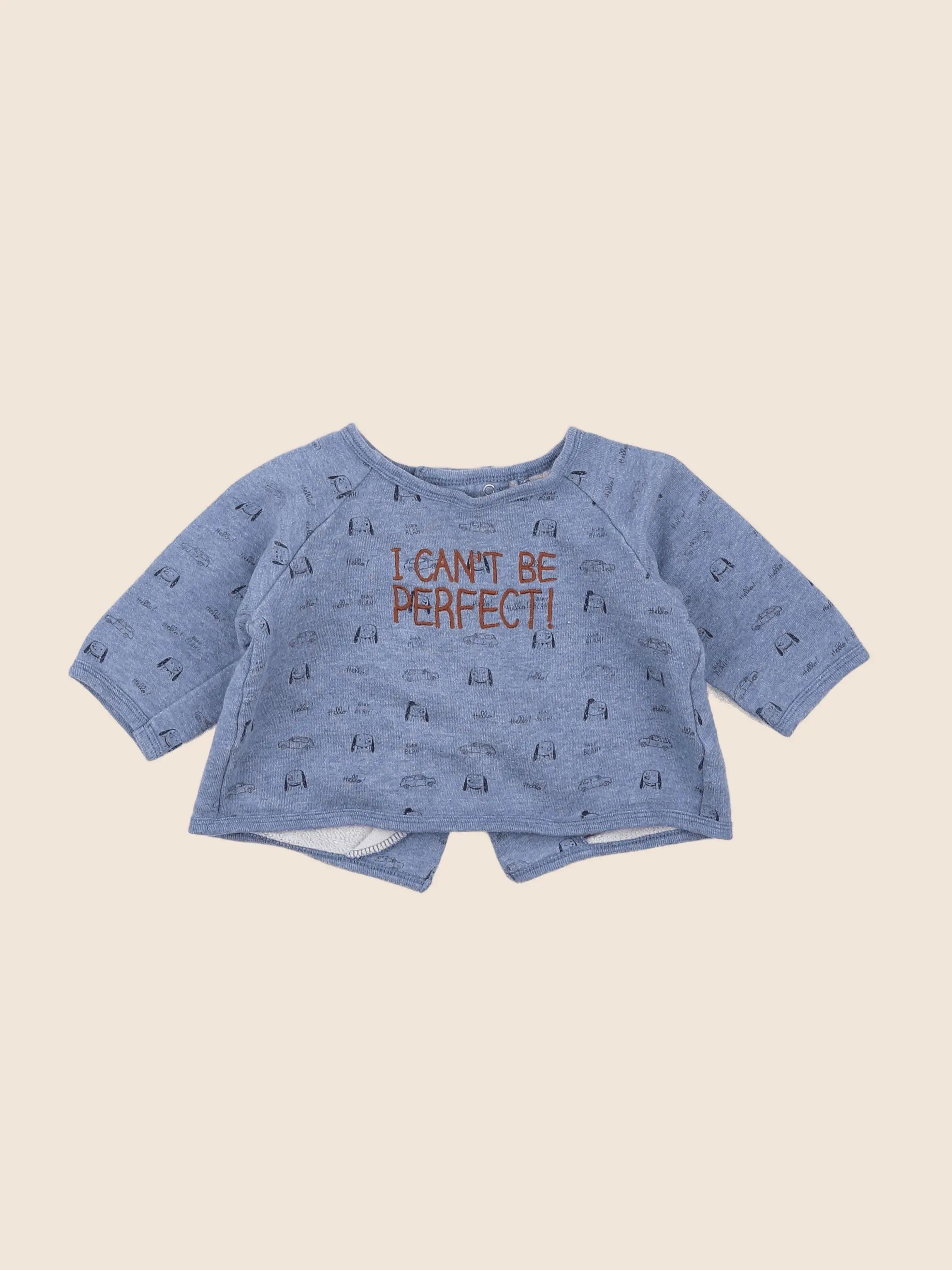 Boutchou - sweat bleu - 9 mois