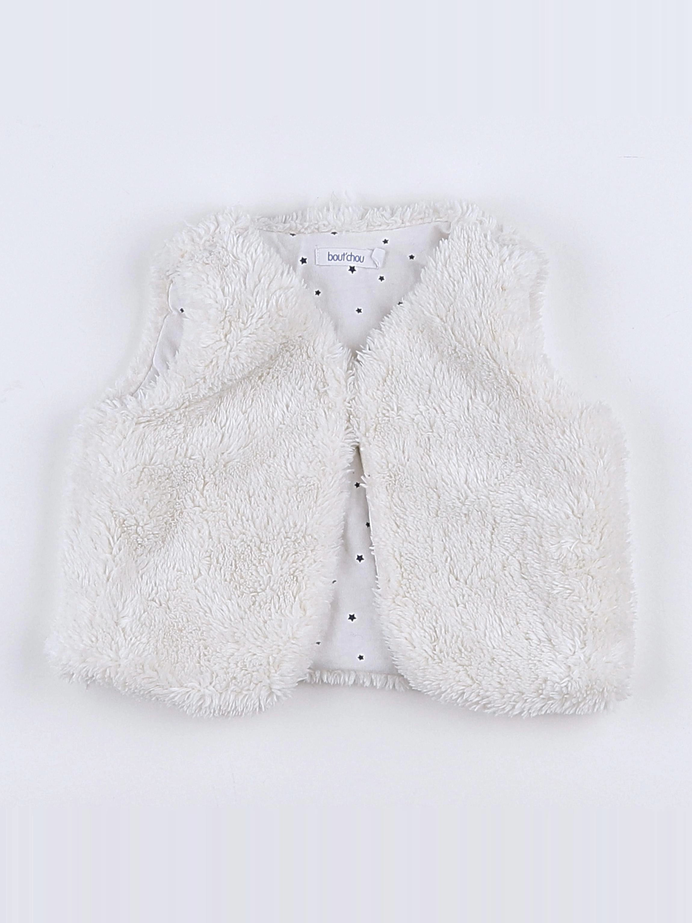 Boutchou - gilet blanc - 3 mois
