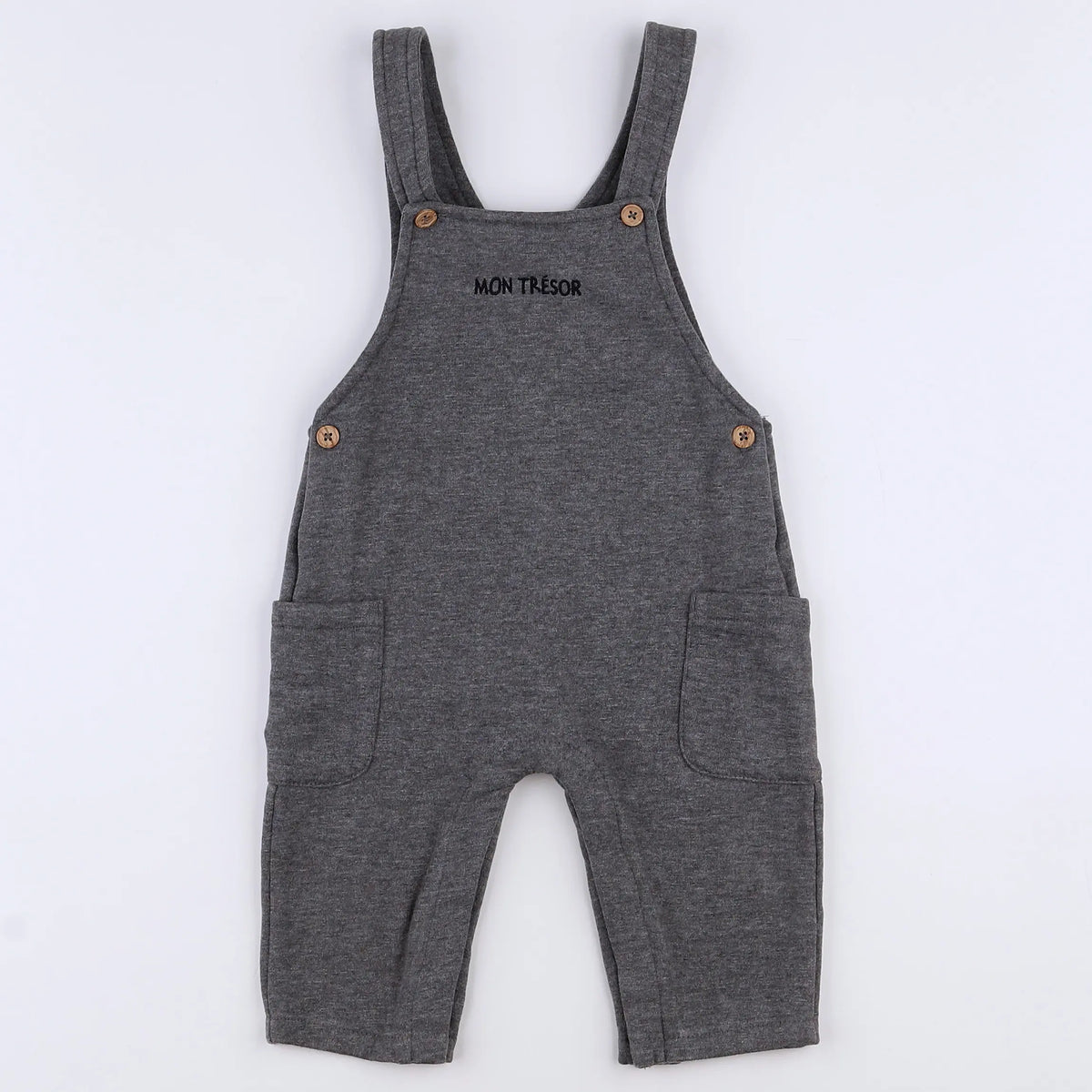 Vertbaudet - salopette gris - 12 mois