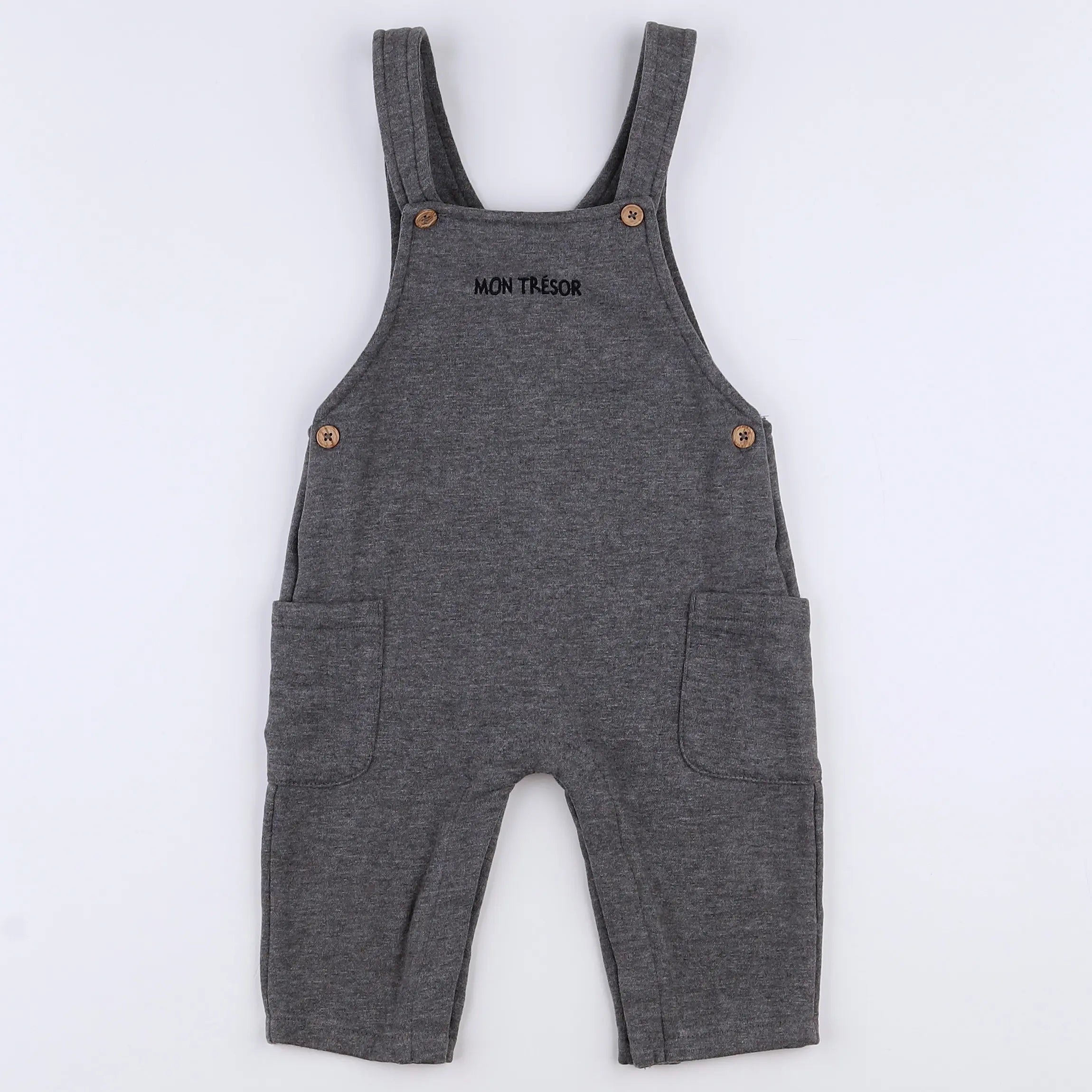 Vertbaudet - salopette gris - 12 mois