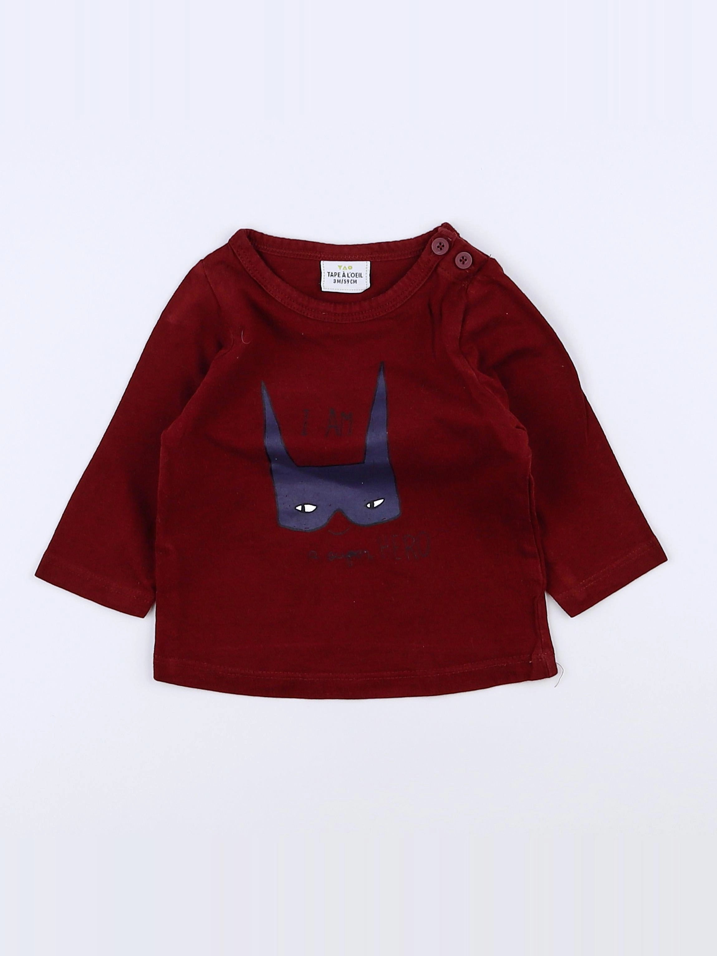 Tape à l'oeil - tee-shirt rouge - 3 mois