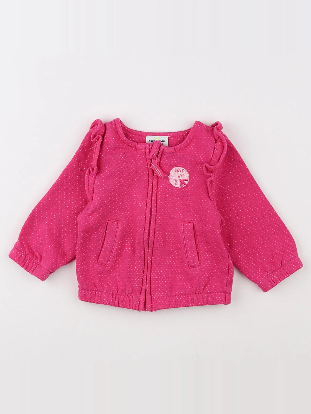Tape à l'oeil - sweat rose, argent - 3 mois
