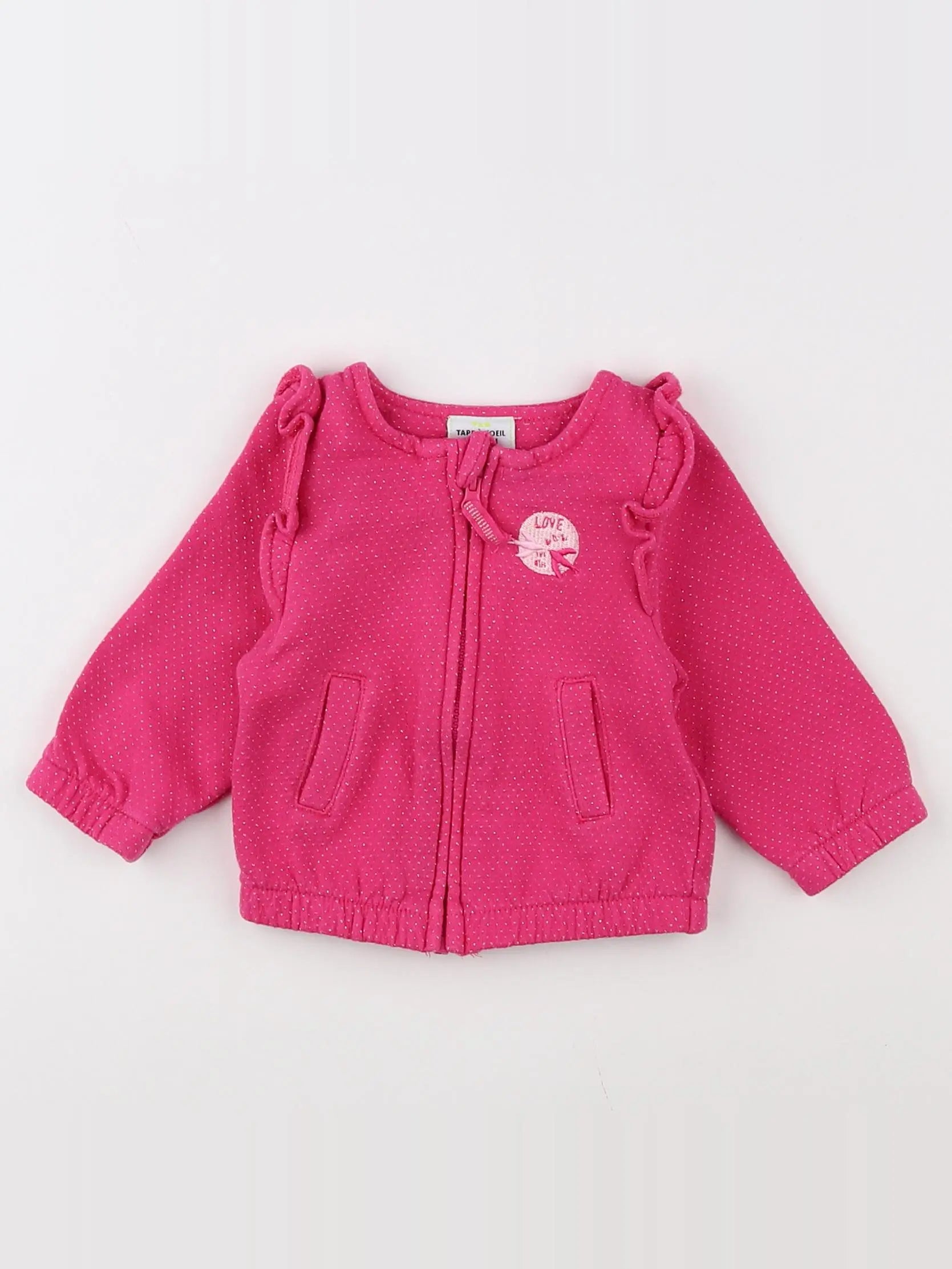 Tape à l'oeil - sweat rose, argent - 3 mois