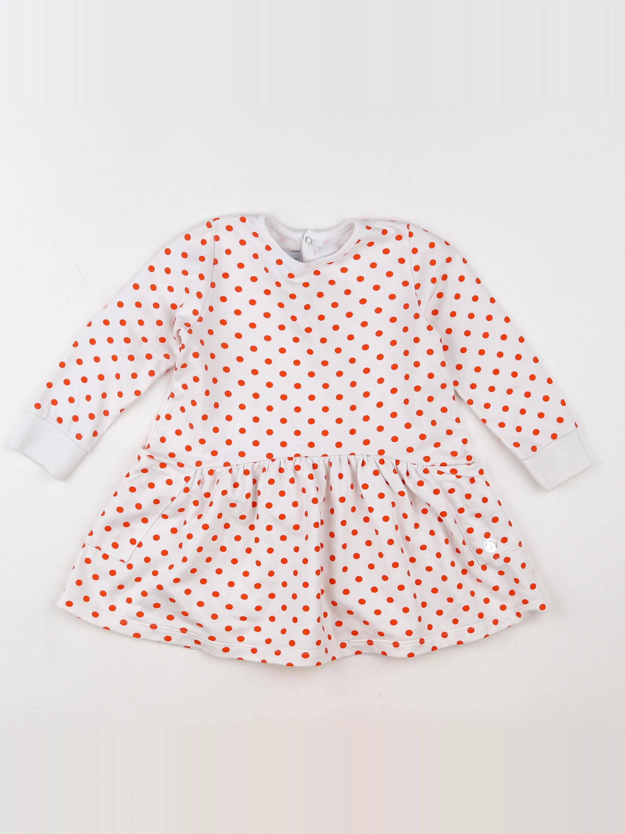 Petit Bateau - robe blanc - 18 mois