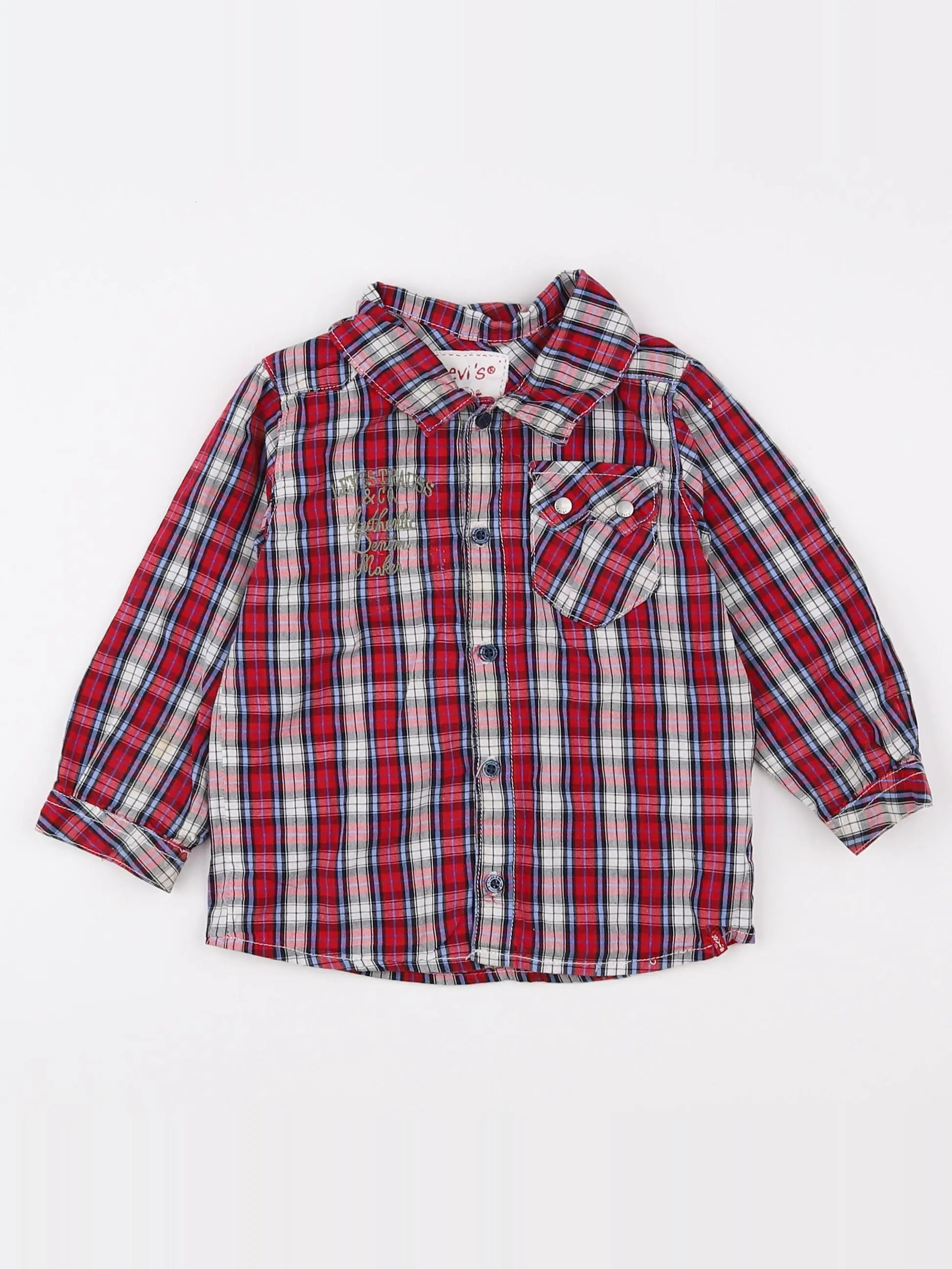 Levi's - chemise rouge - 18 mois
