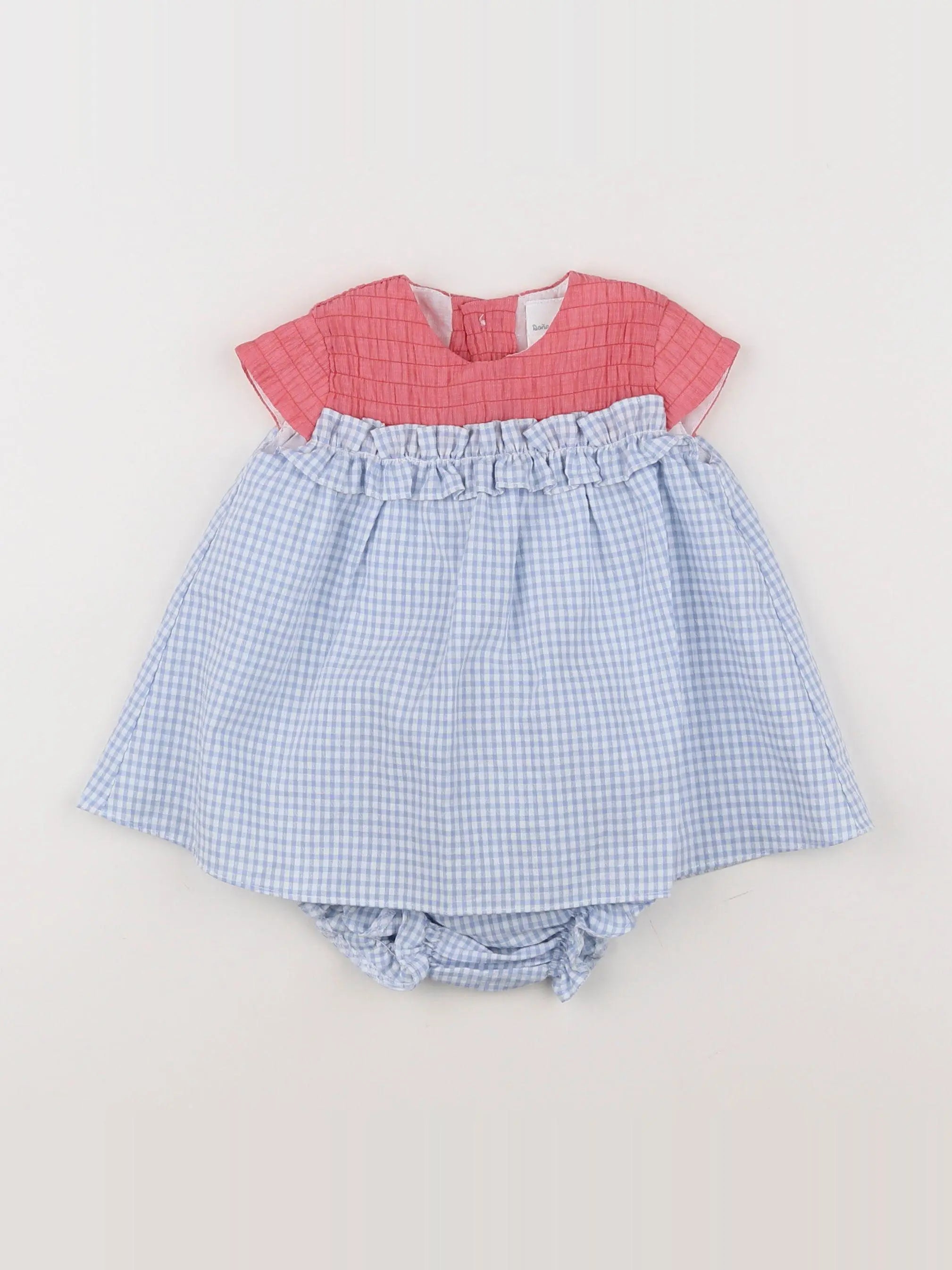Dona Carmen - robe bleu, rose - 6 mois