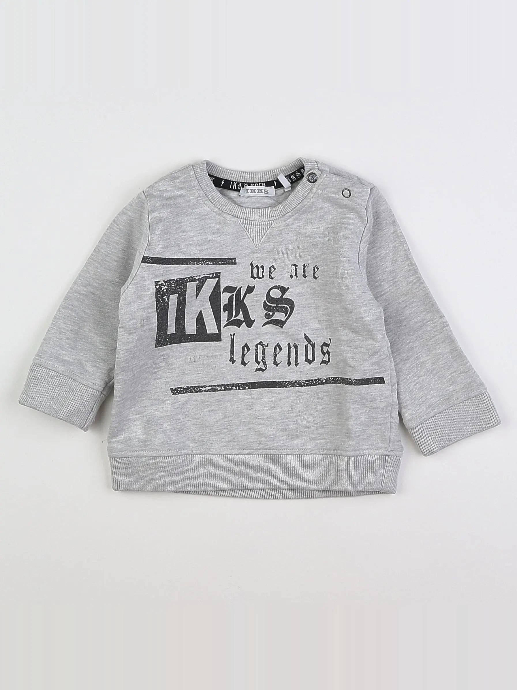 IKKS - sweat gris - 12 mois