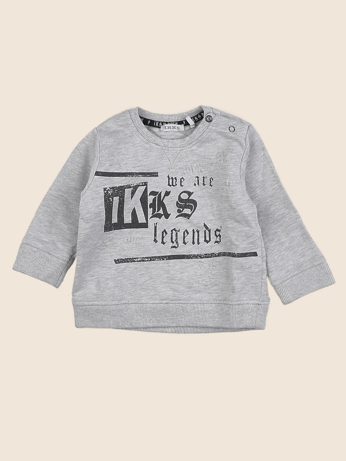 IKKS - sweat gris - 12 mois