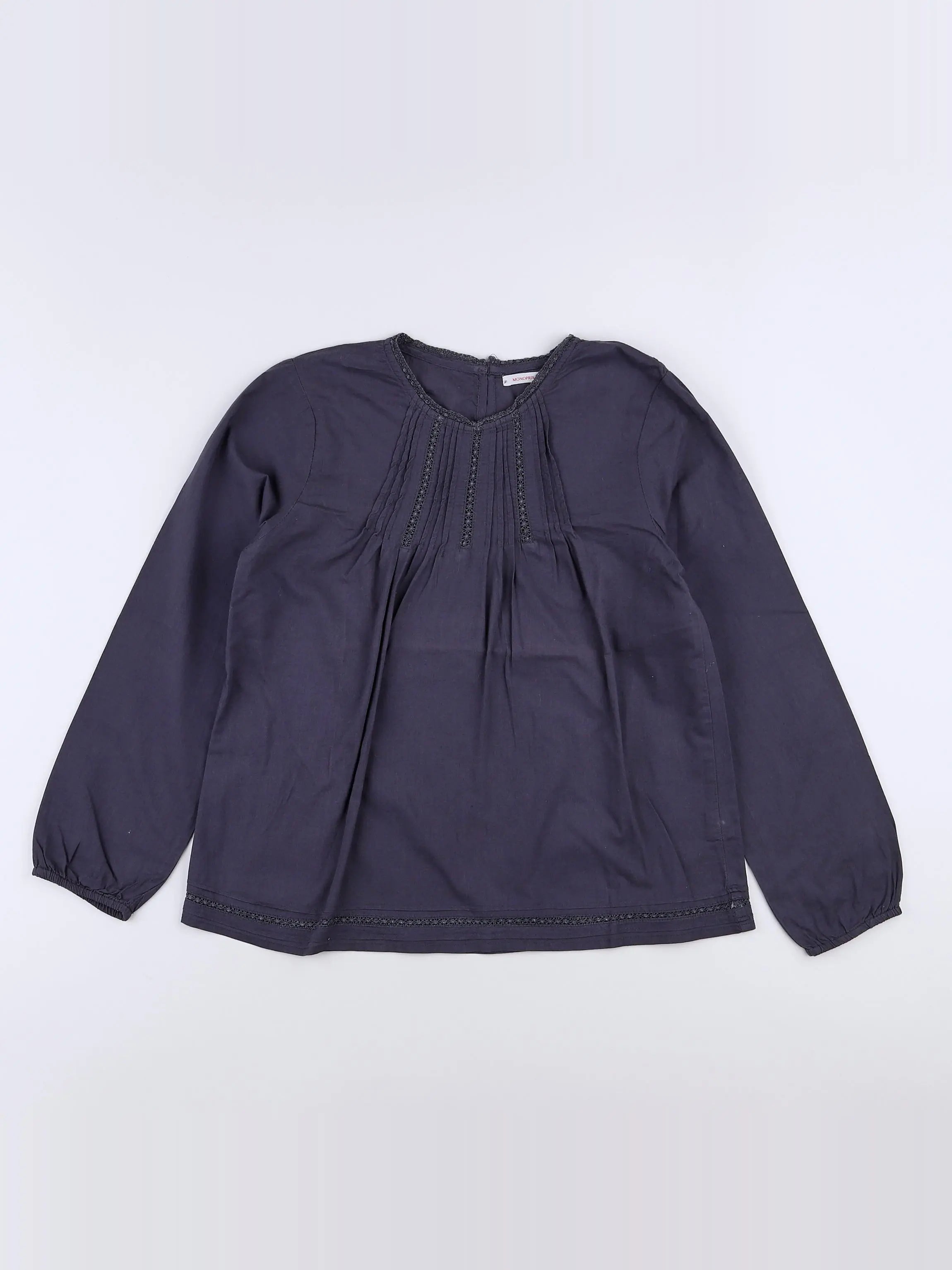 Monoprix - blouse taupe - 10 ans