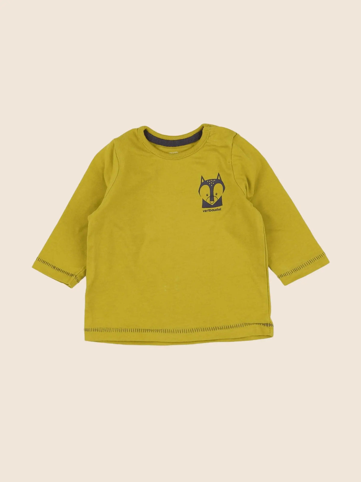 Vertbaudet - tee-shirt jaune - 3 mois