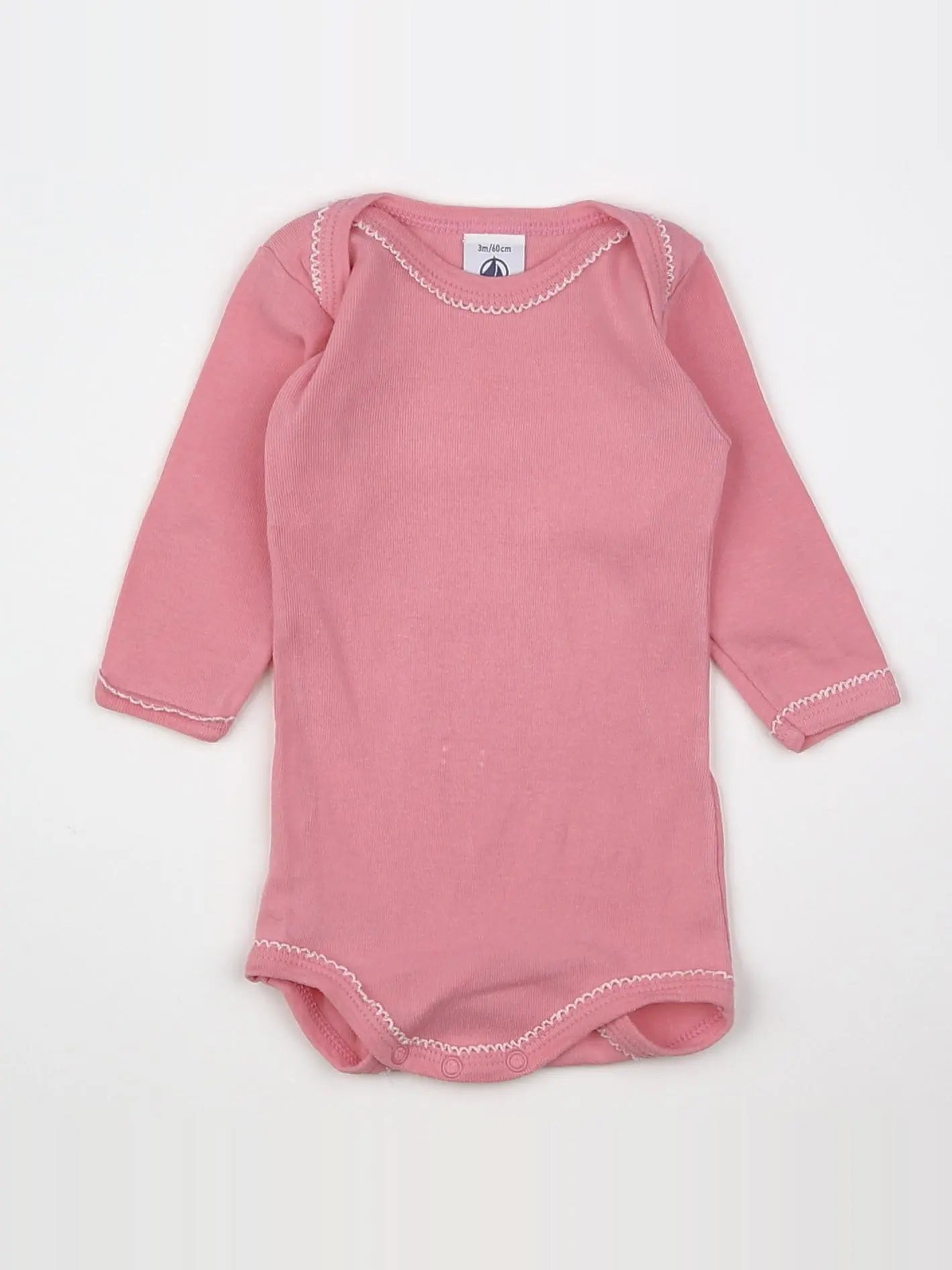 Petit Bateau - body rose - 3 mois