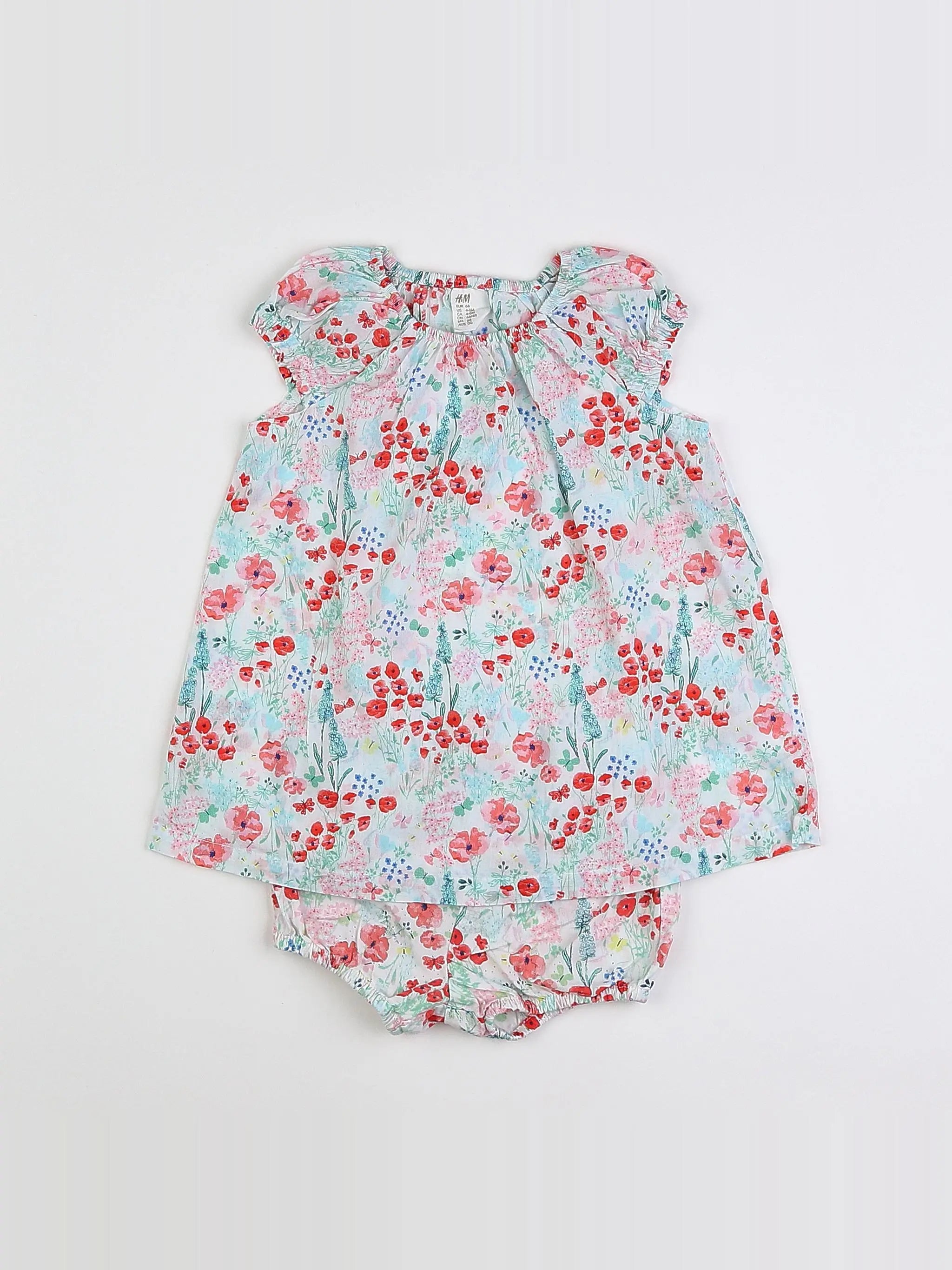 H&M - robe multicolore - 3/6 mois