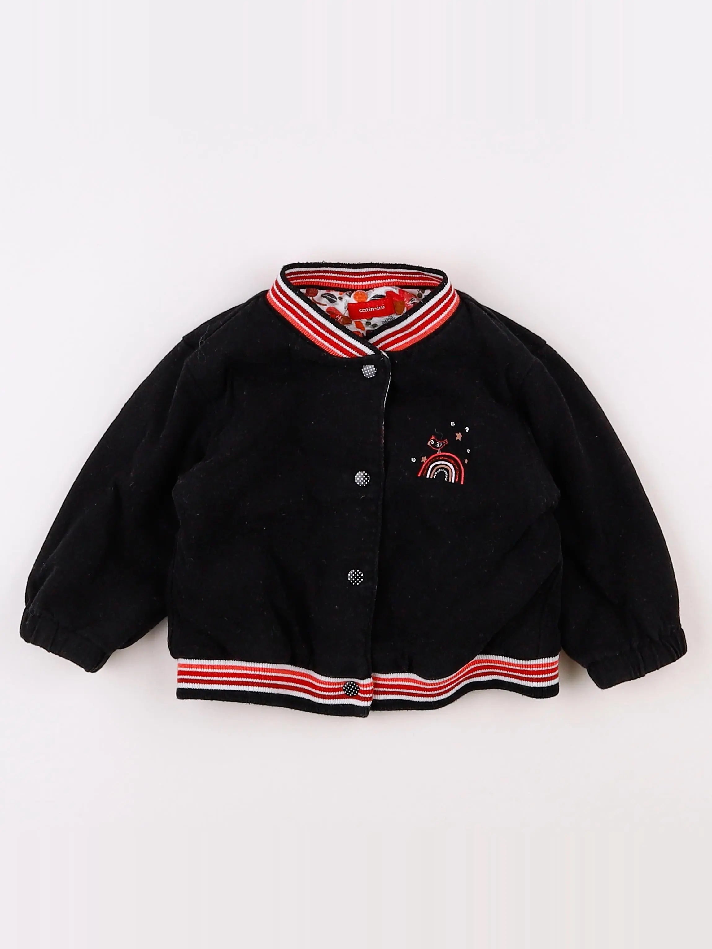 Catimini - veste réversible noir - 6 mois
