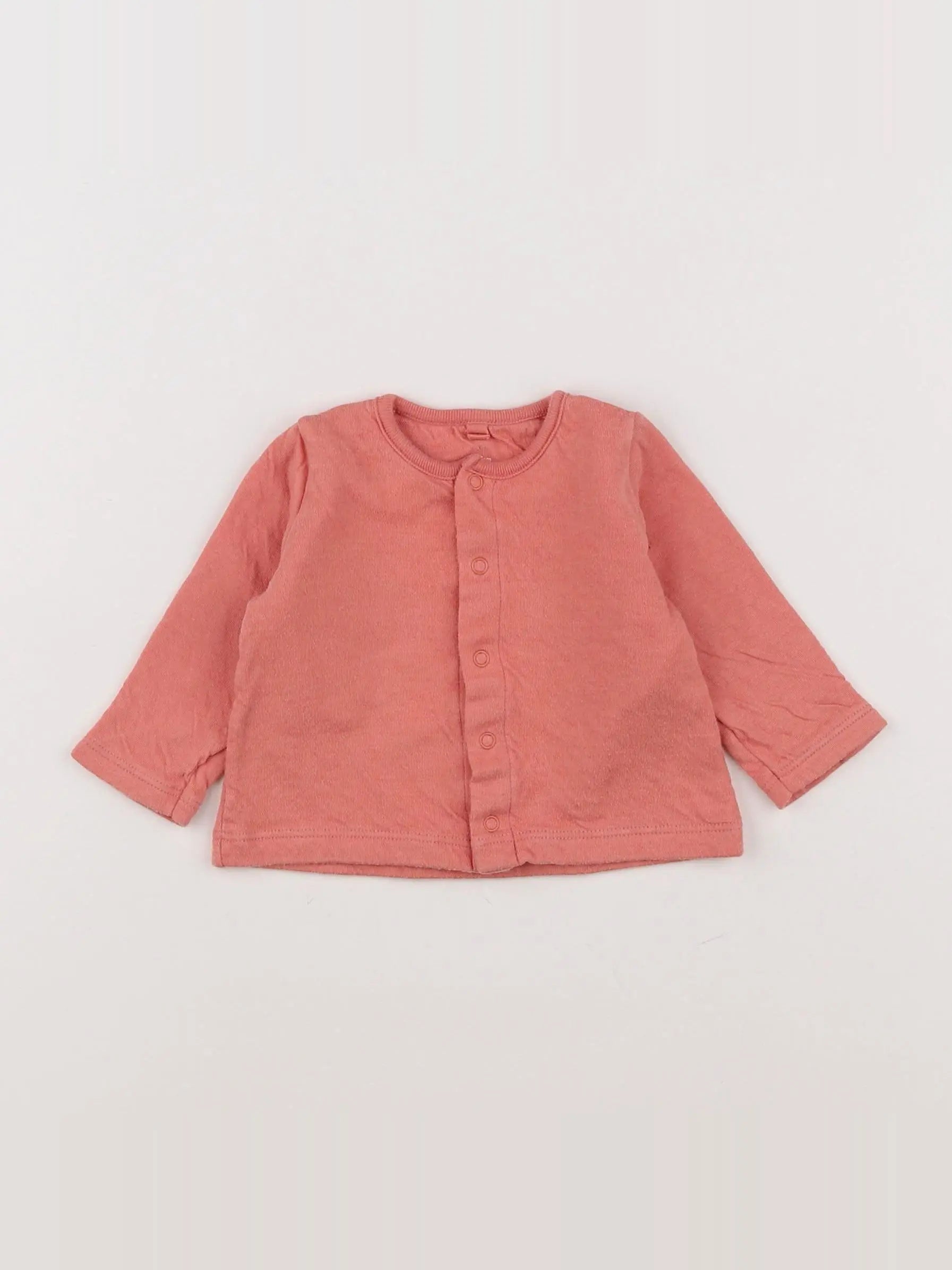 Petit Bateau - gilet rose - 6 mois
