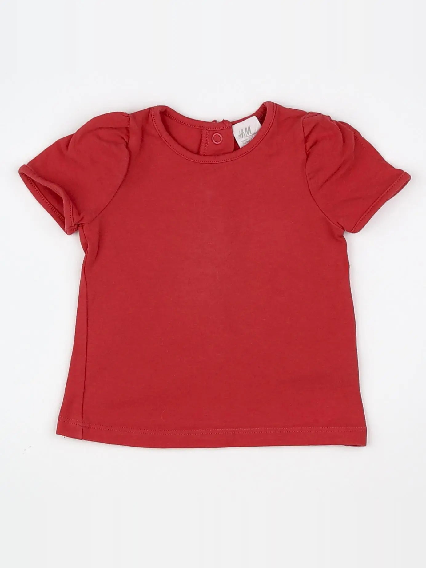 H&M - tee-shirt rouge - 4/6 mois