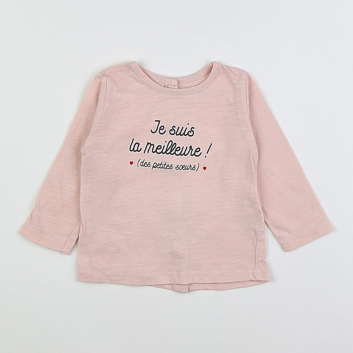 Vertbaudet - tee-shirt rose - 9 mois