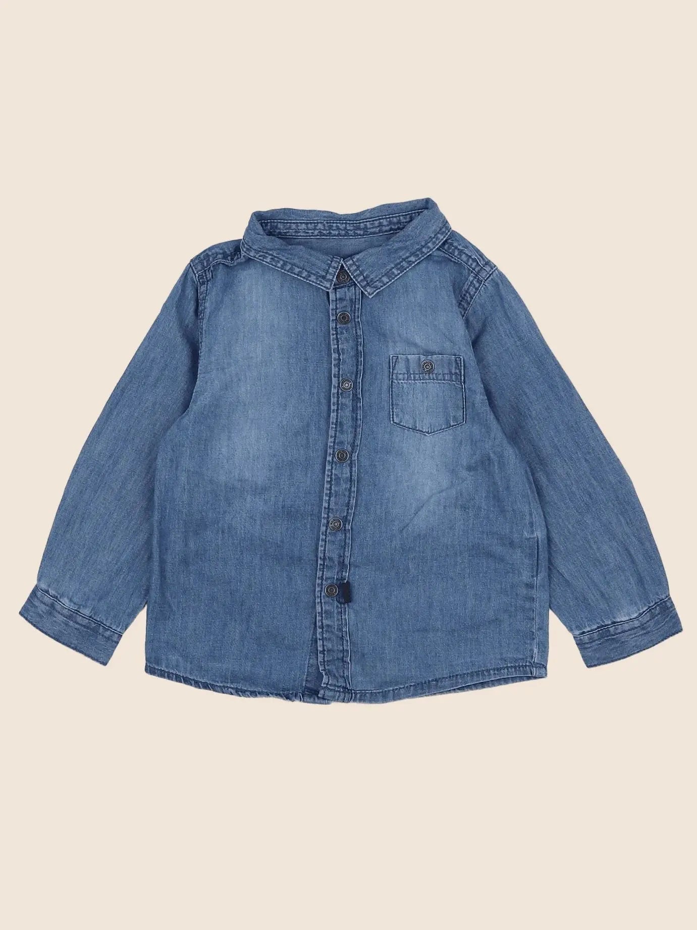 Vertbaudet - chemise bleu - 2 ans