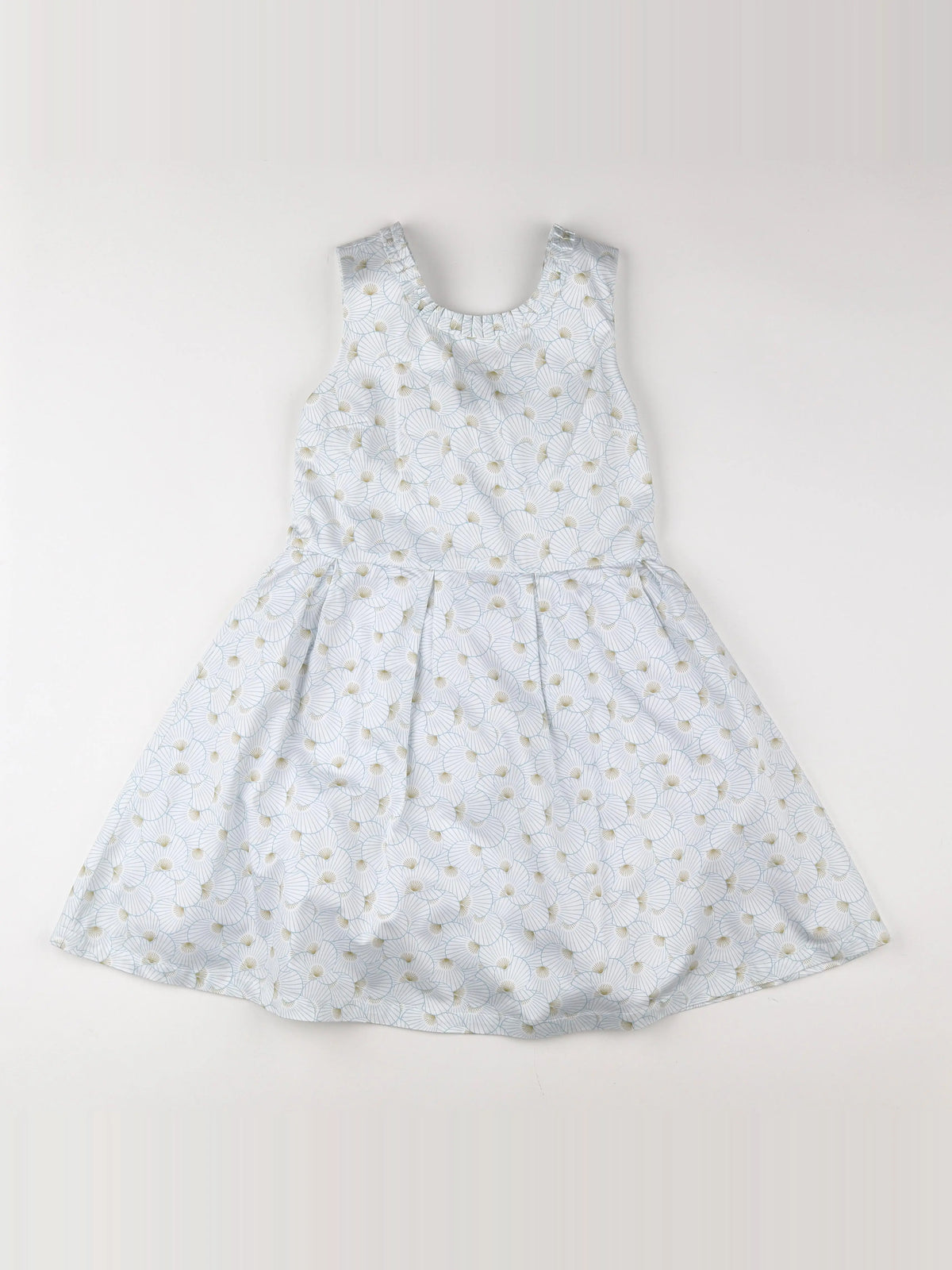 Vertbaudet - robe blanc, bleu - 10 ans