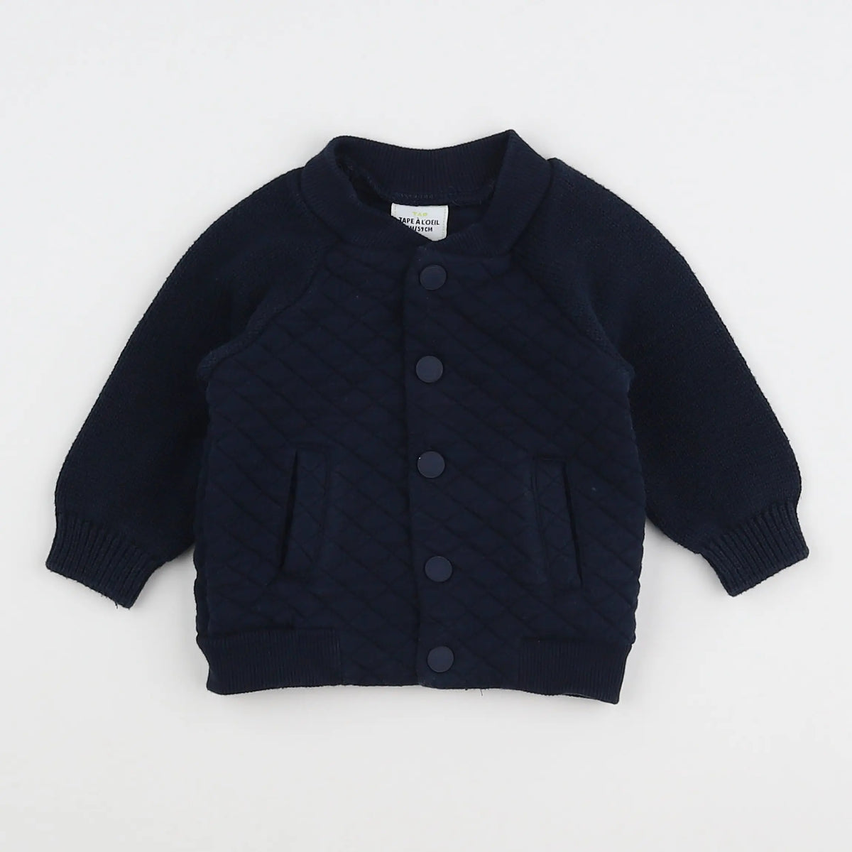 Tape à l'oeil - sweat bleu - 3 mois