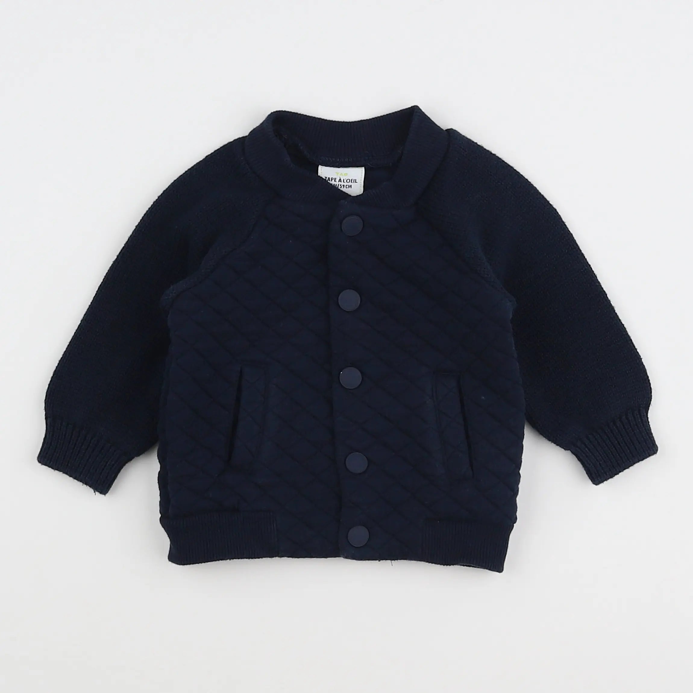 Tape à l'oeil - sweat bleu - 3 mois