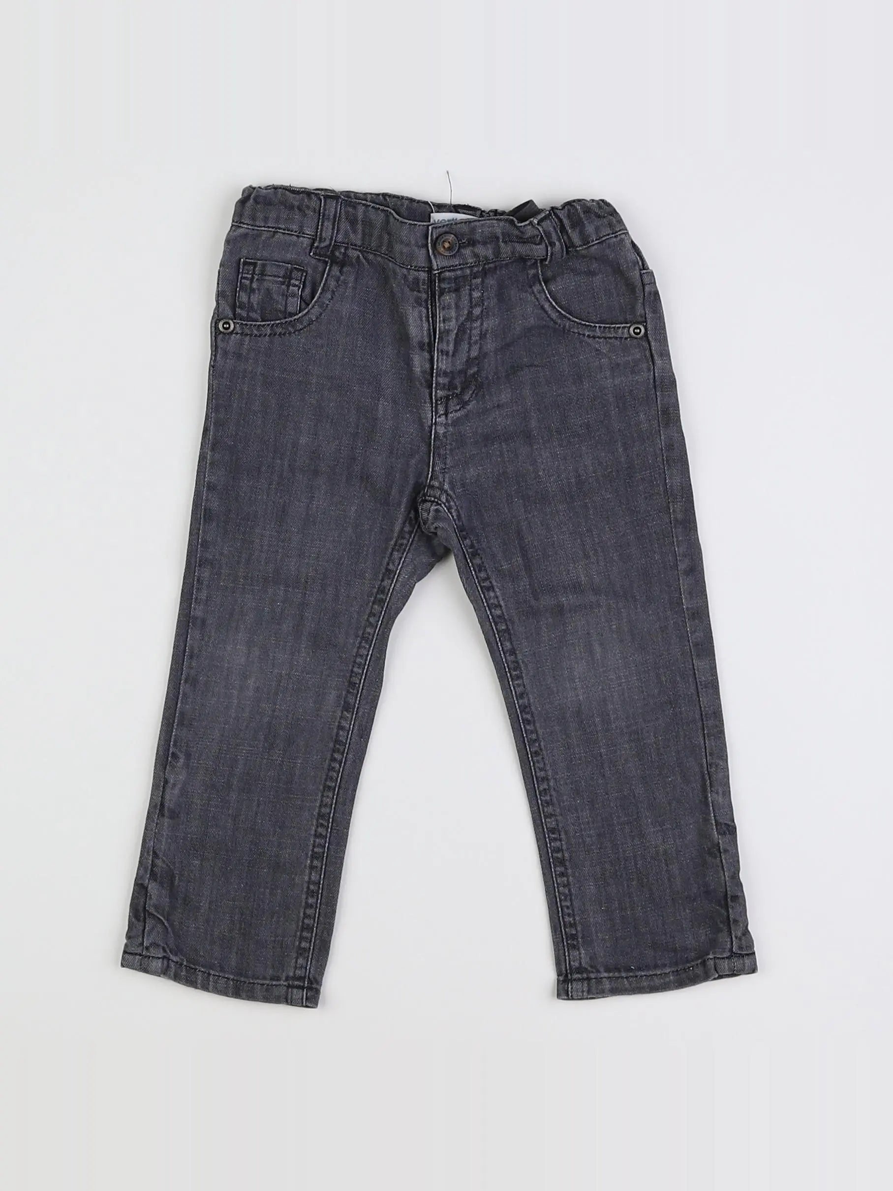 Vertbaudet - jean gris - 12 mois