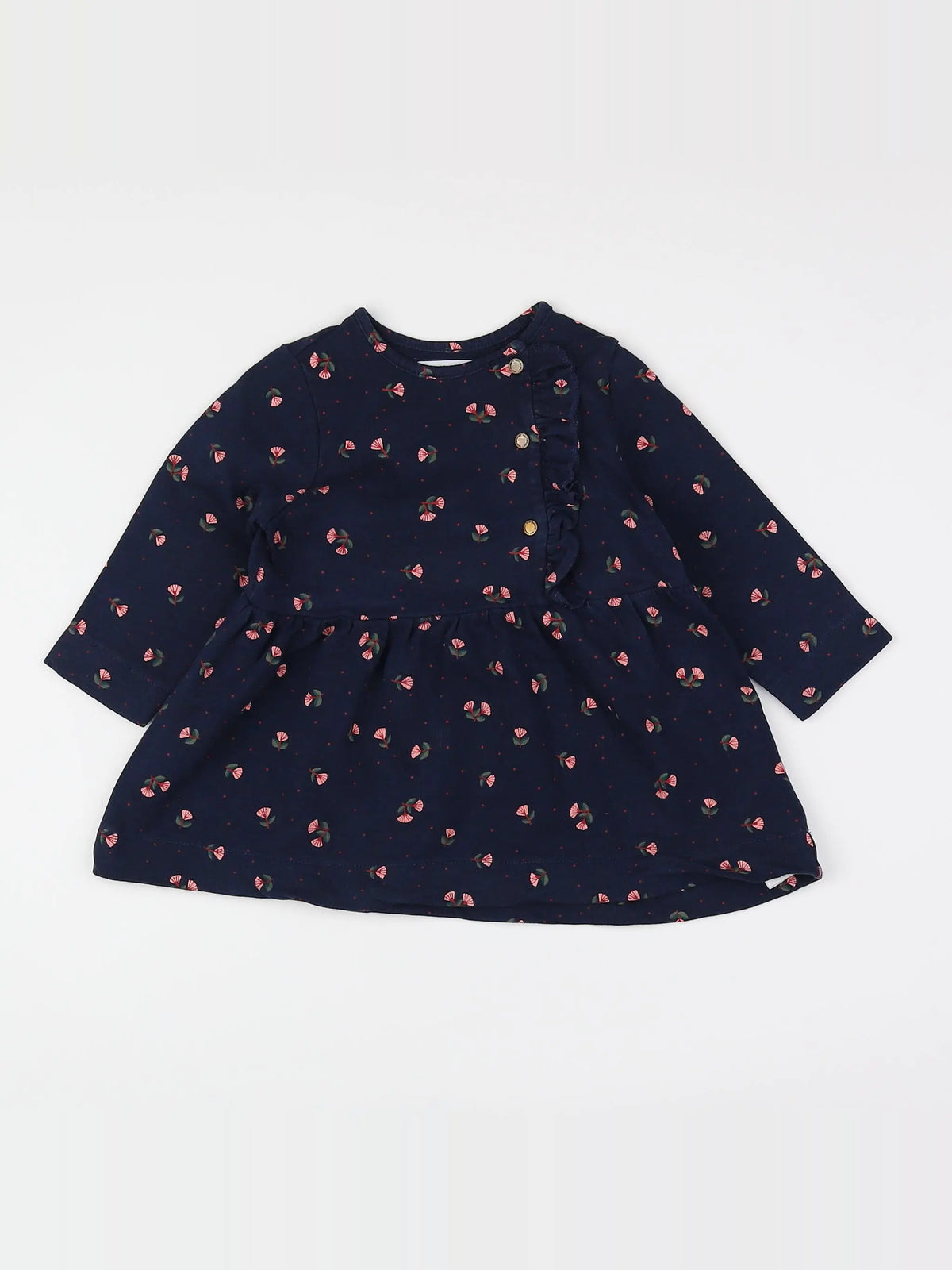 Vertbaudet - robe bleu - 12 mois