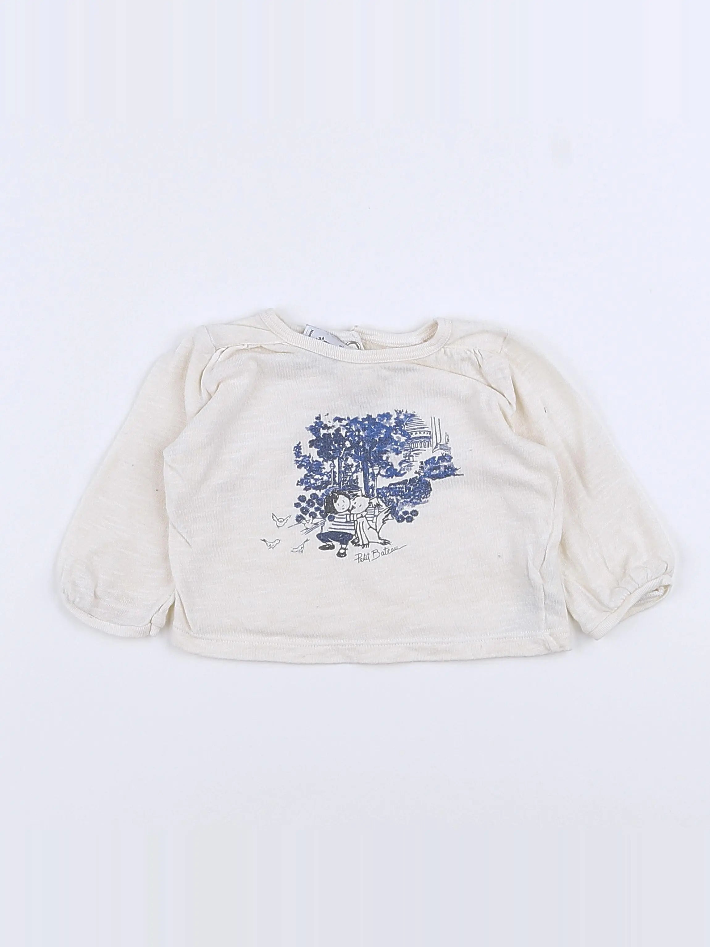 Petit Bateau - tee-shirt beige - 3 mois